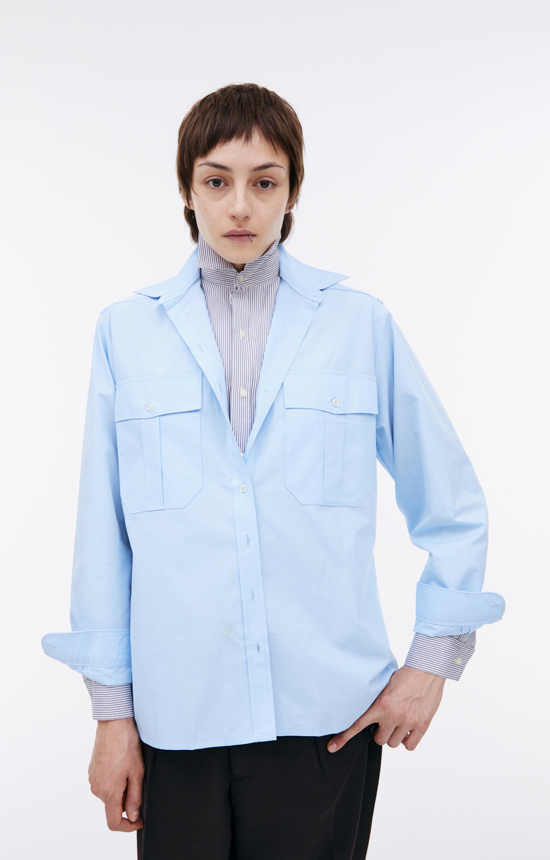 PROTOTYPES Two-way striped shirt