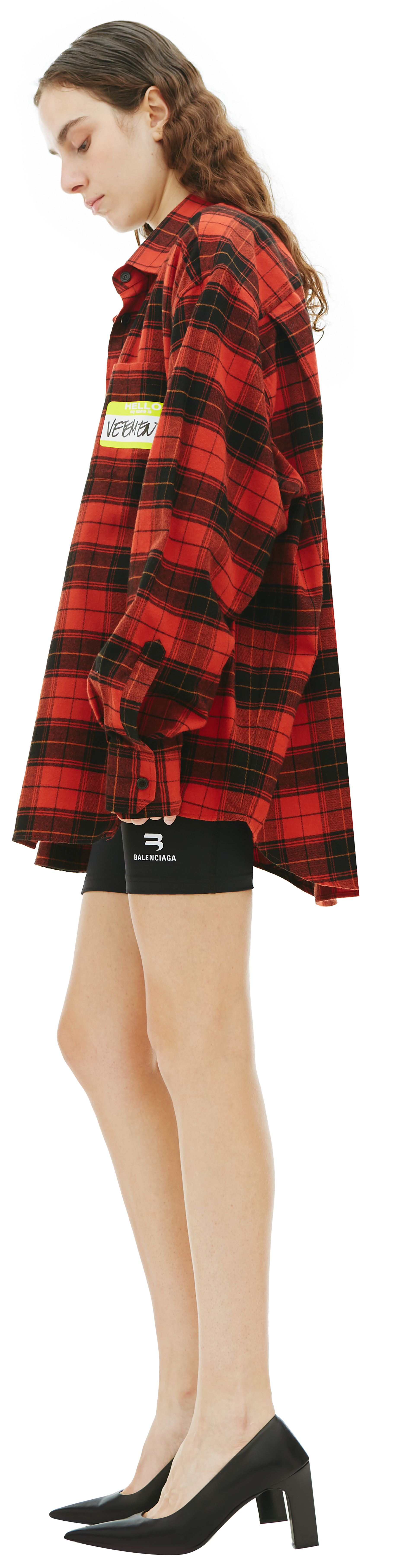 VETEMENTS Logo checked shirt