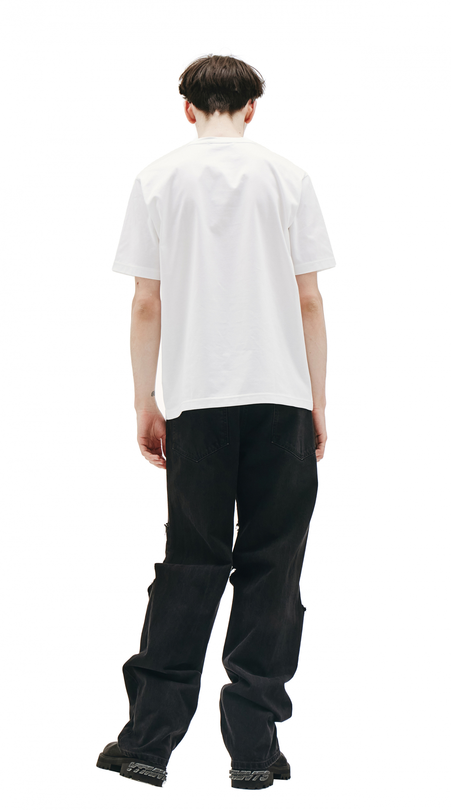 Junya Watanabe Хлопковая футболка с принтом Dobri