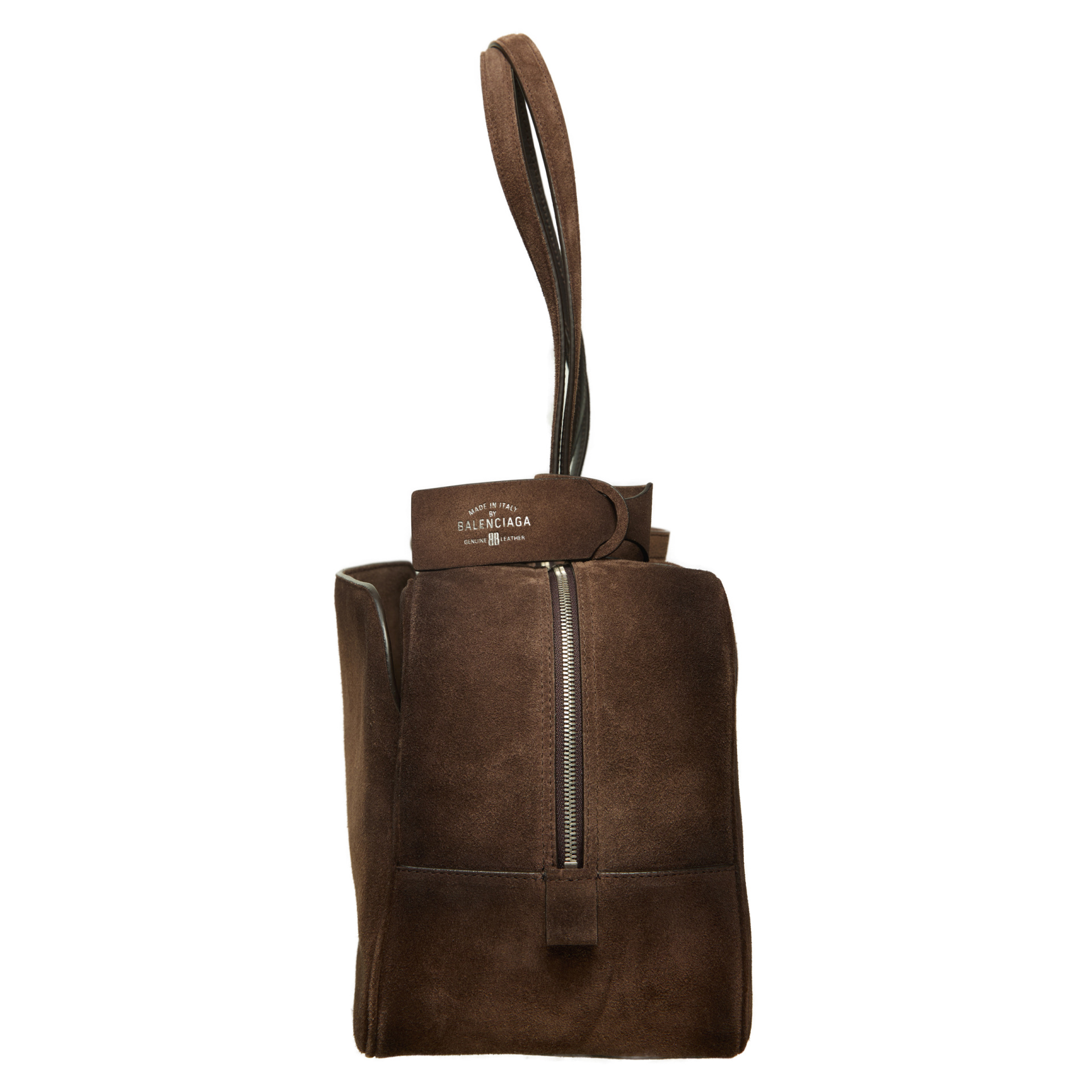 Balenciaga SUEDE CARRIE BOWLING BAG