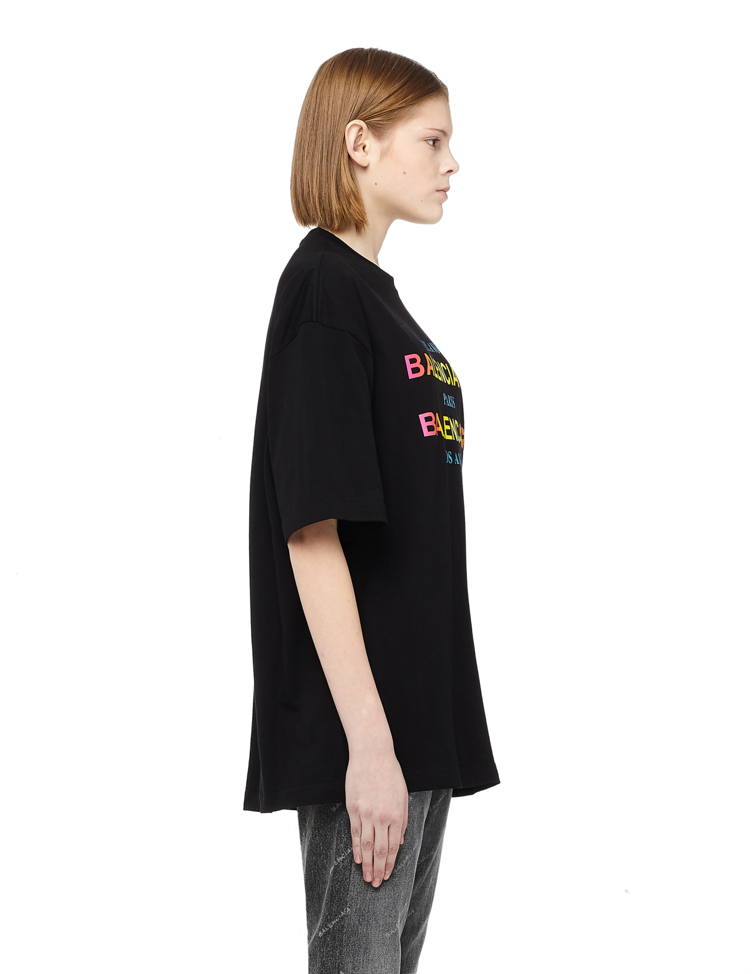 Balenciaga Хлопковая футболка с новым логотипом