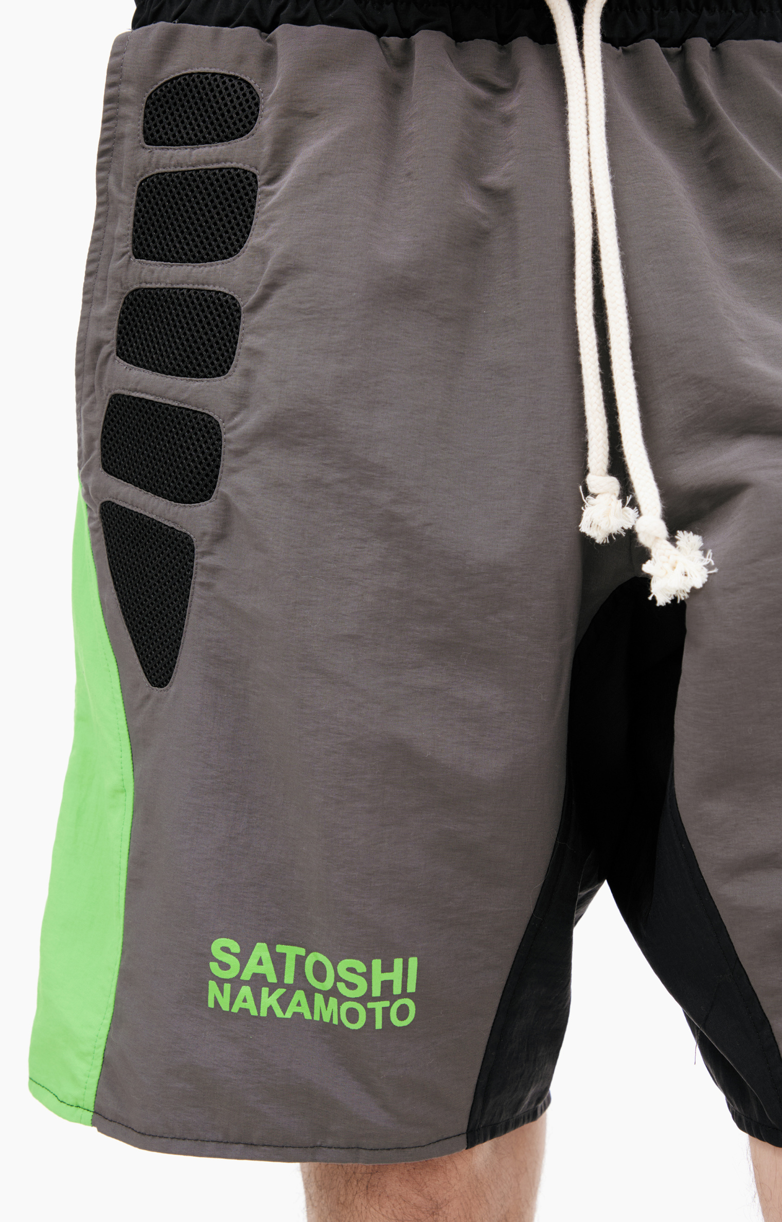 Satoshi Nakamoto Shorts with embroidered logo