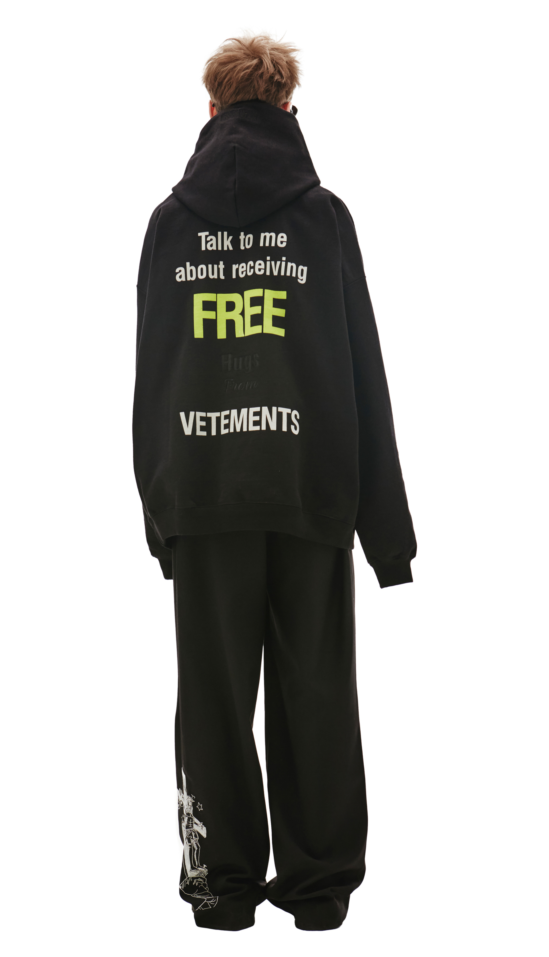 VETEMENTS Printed Black Hoodie