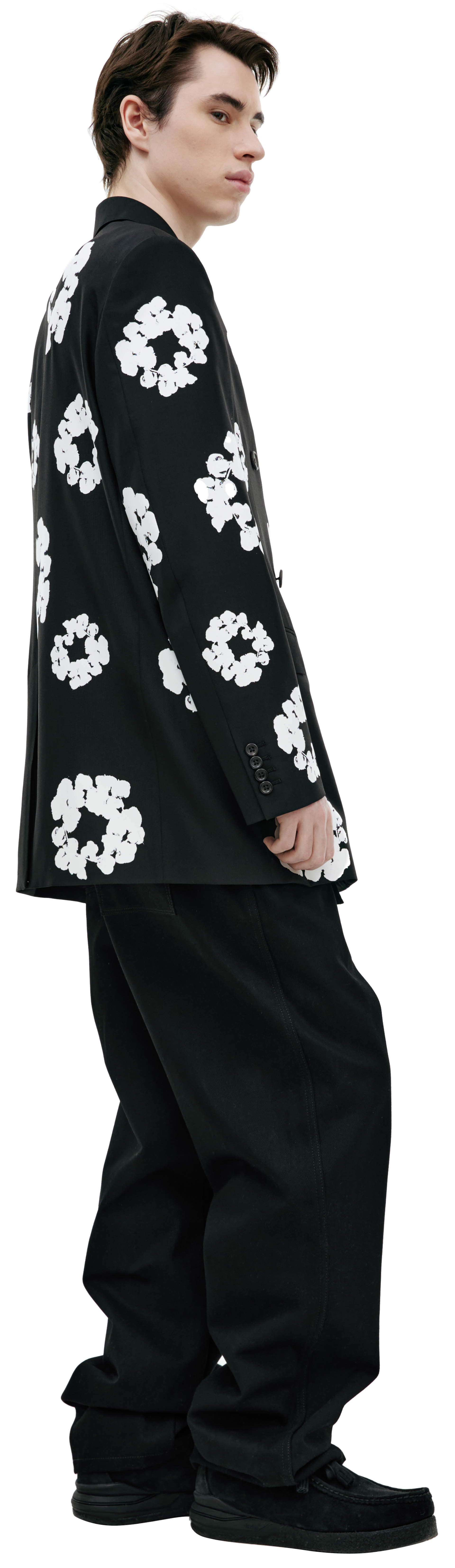 Saint Mxxxxxx Double-breasted monoprint jacket