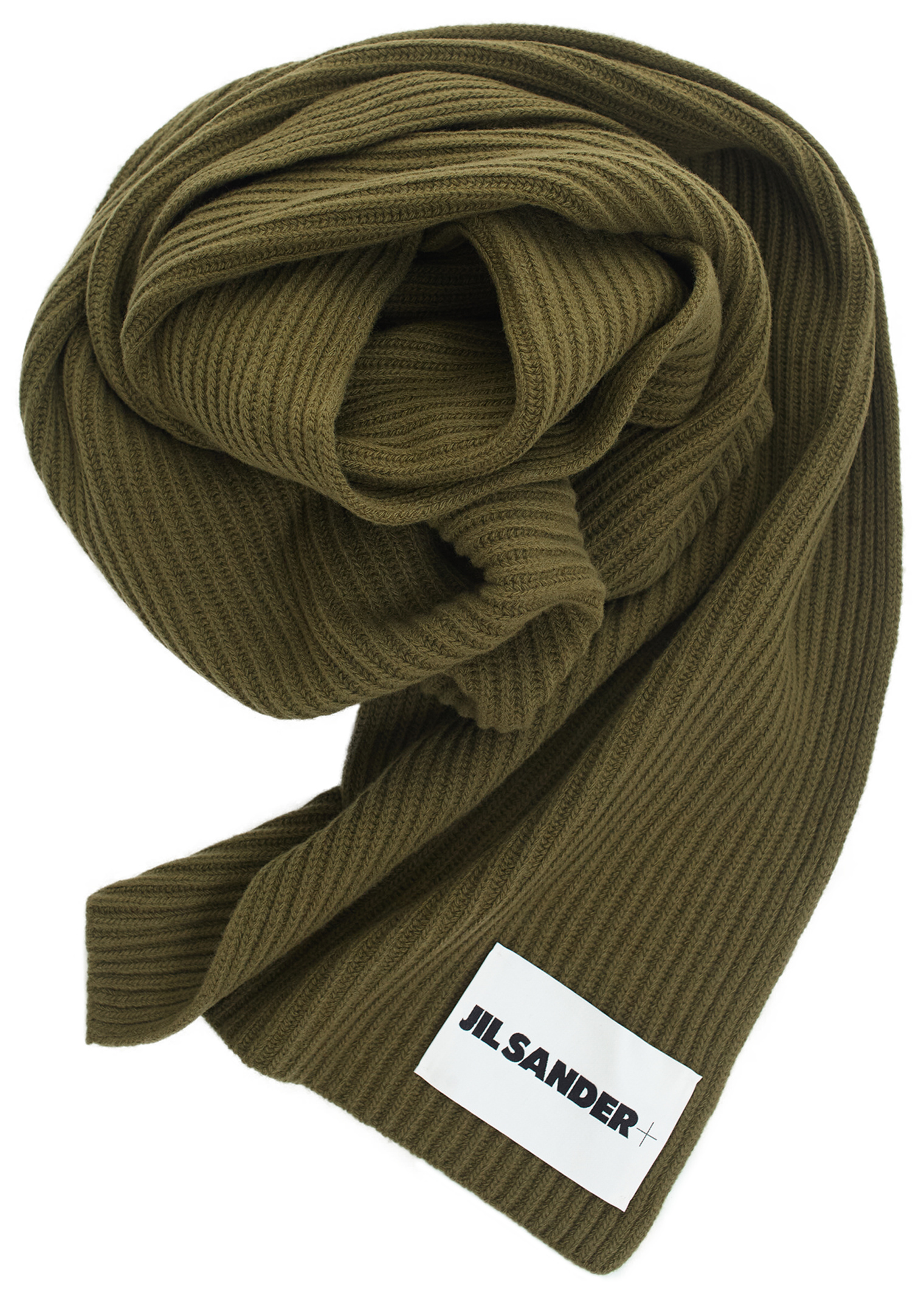 Jil Sander Wool scarf with patch