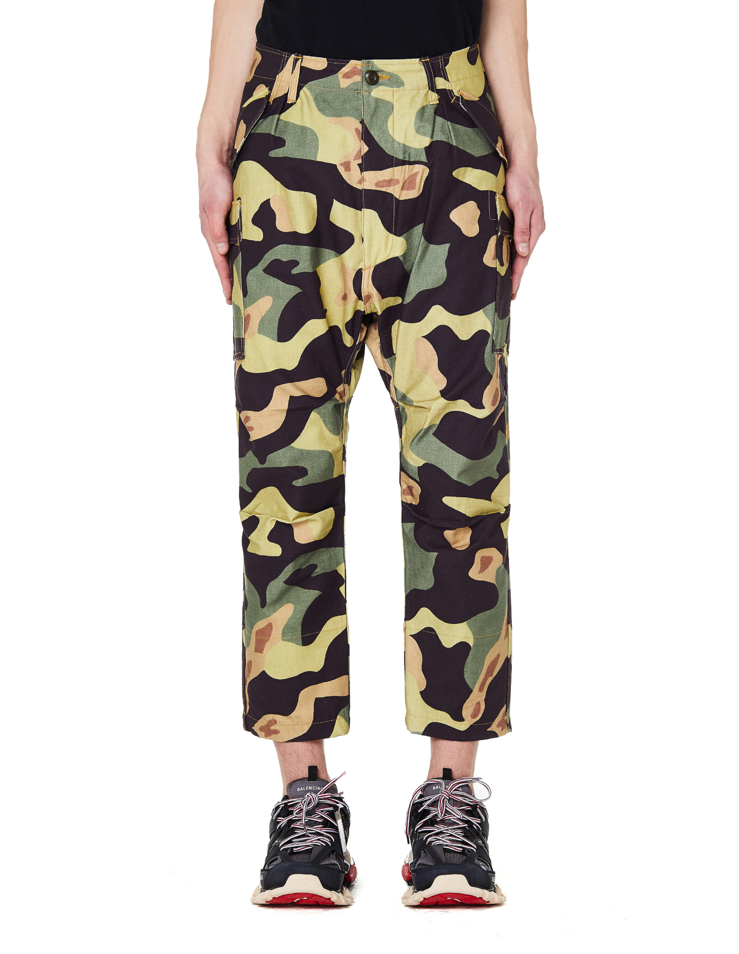 Junya Watanabe Khaki Cargo Cropped Trousers