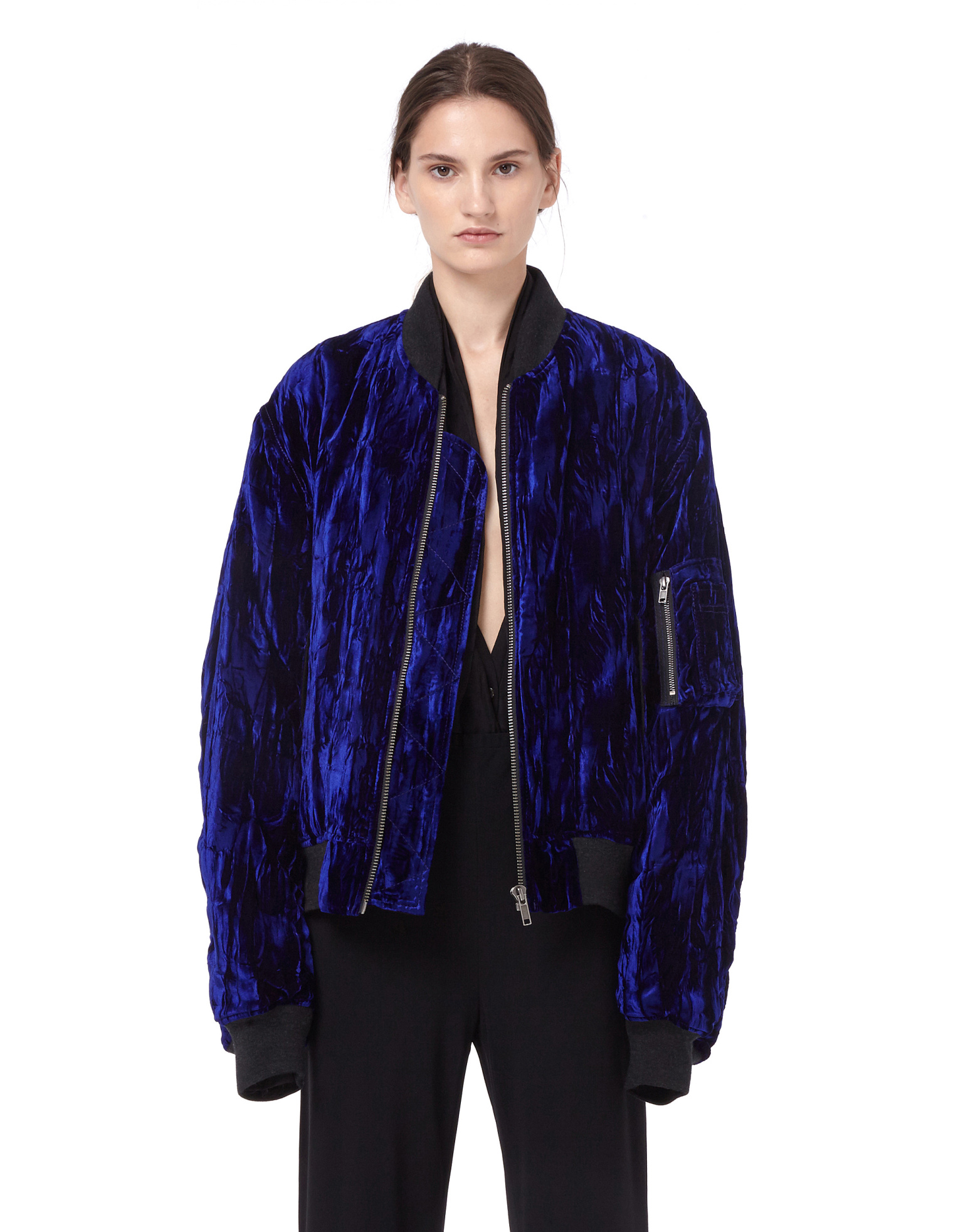 Haider Ackermann Velvet bomber jacket