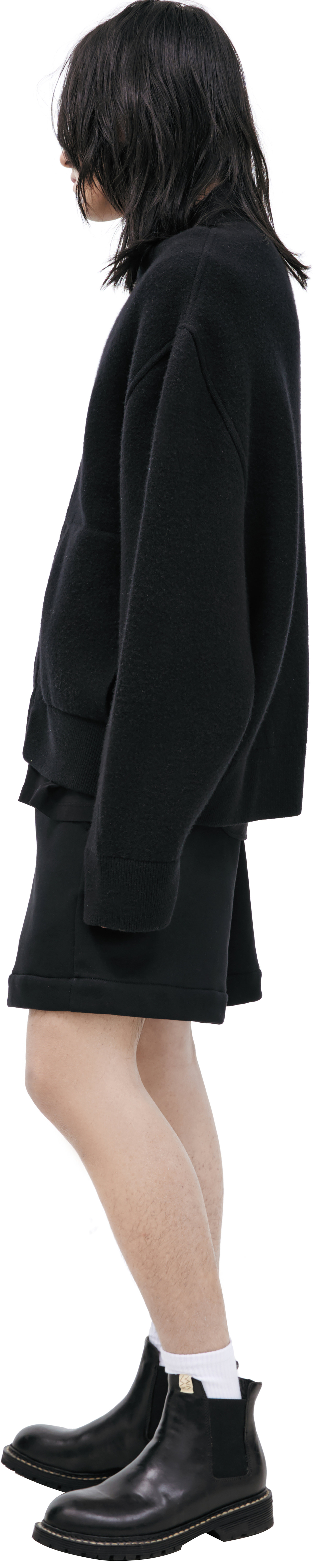 Jil Sander Black wool bomber
