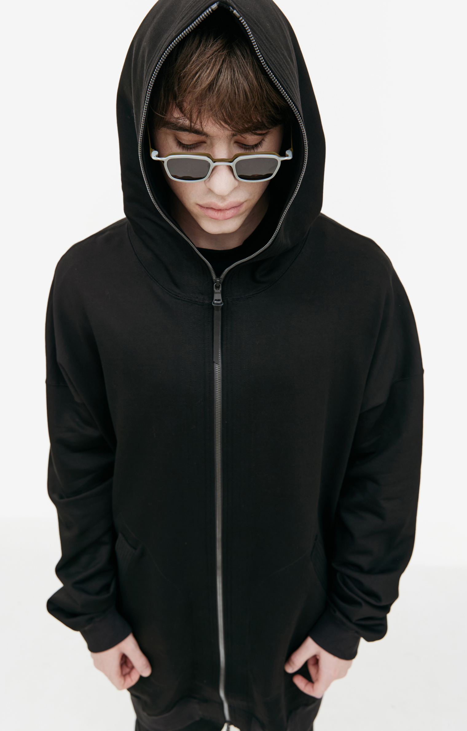 The Viridi-Anne Black zip up hoodie