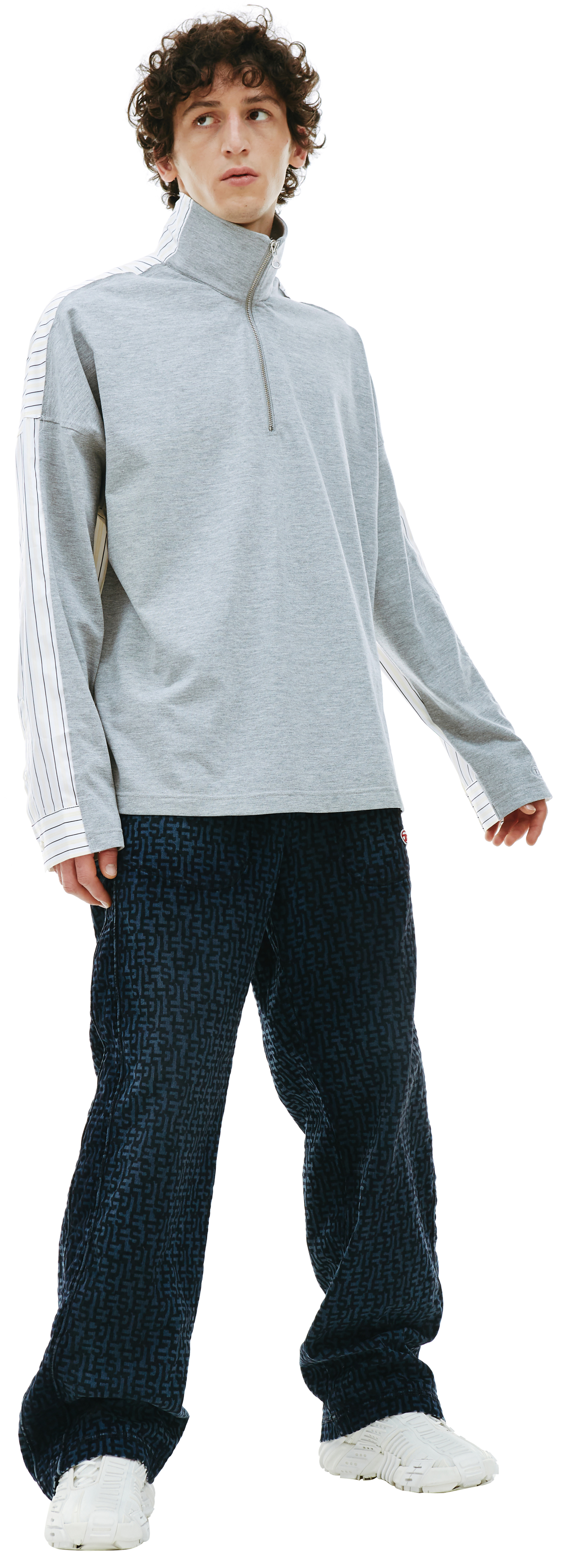 Diesel Gray S-Gander-A Long sleeve polo