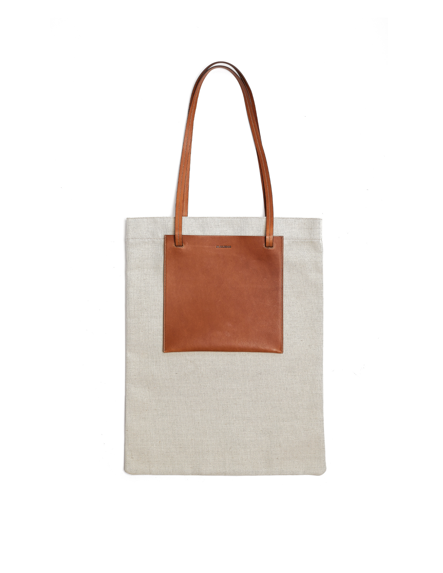 Jil Sander Beige Cotton & Linen Bag