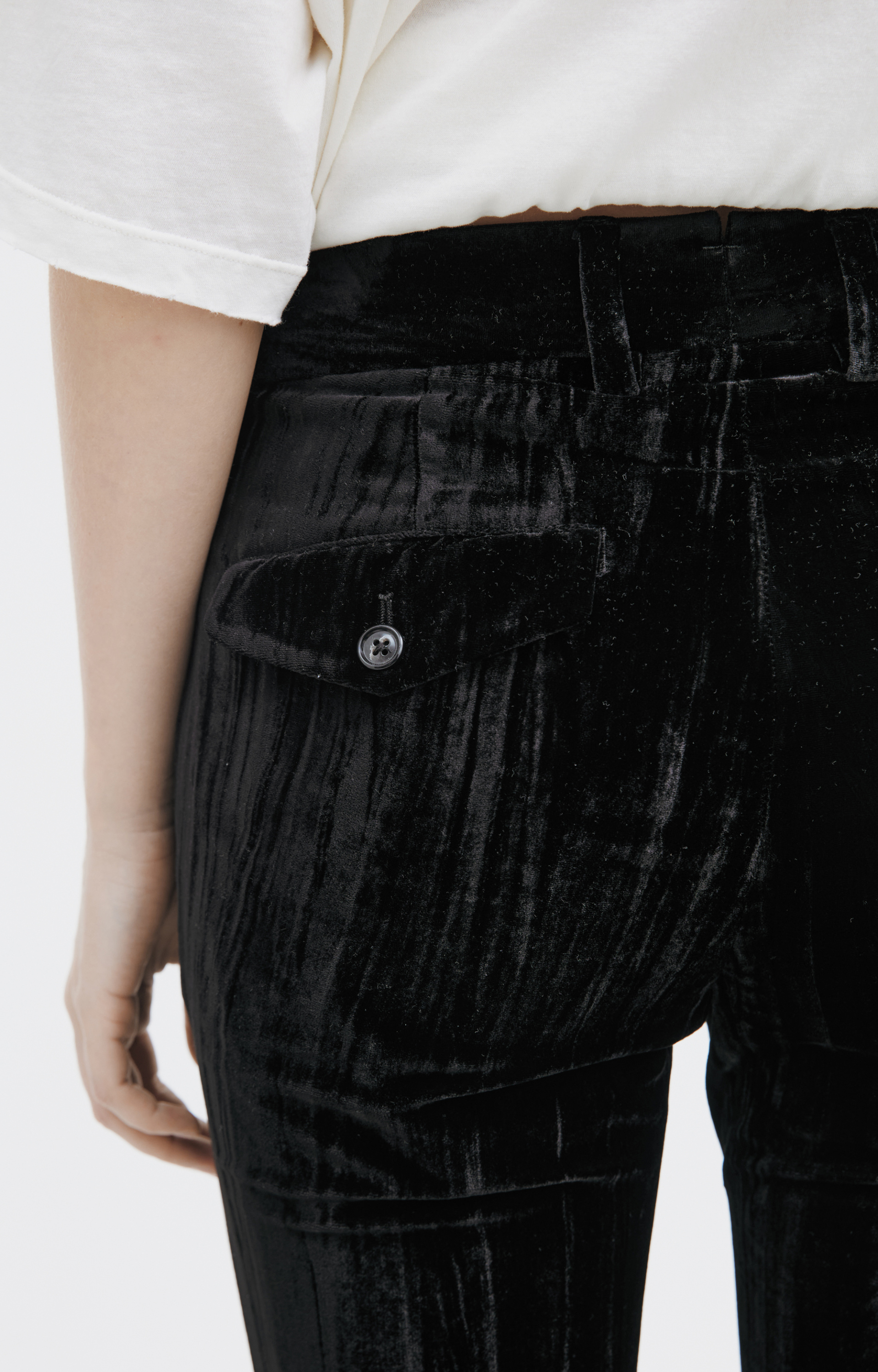 Ann Demeulemeester Velvet trousers with a drawstring waist