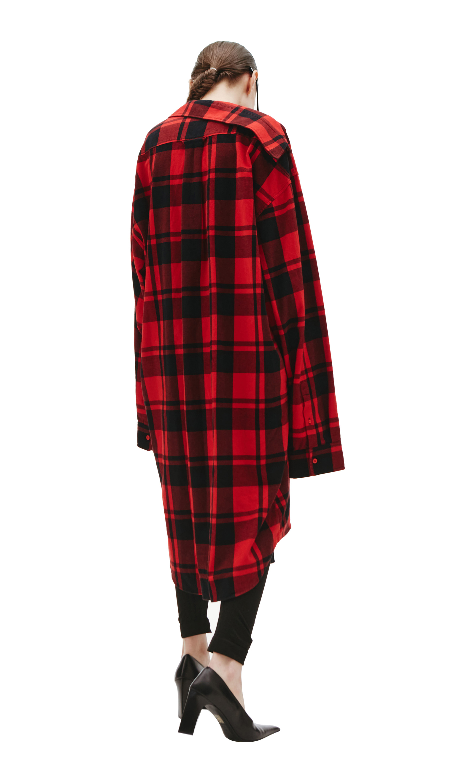 Balenciaga Twisted plaid shirt