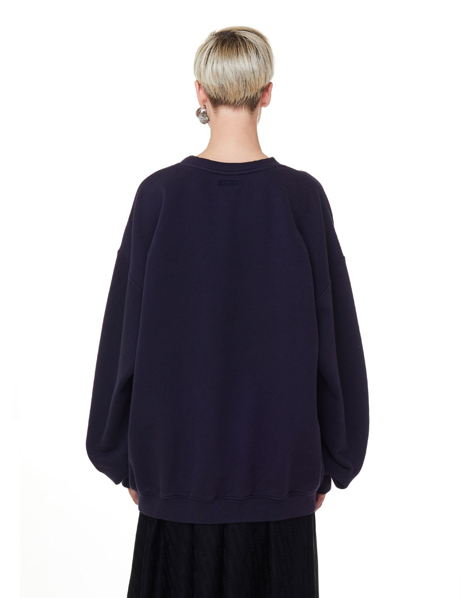 VETEMENTS Unavailable Navy Blue Cotton Sweatshirt