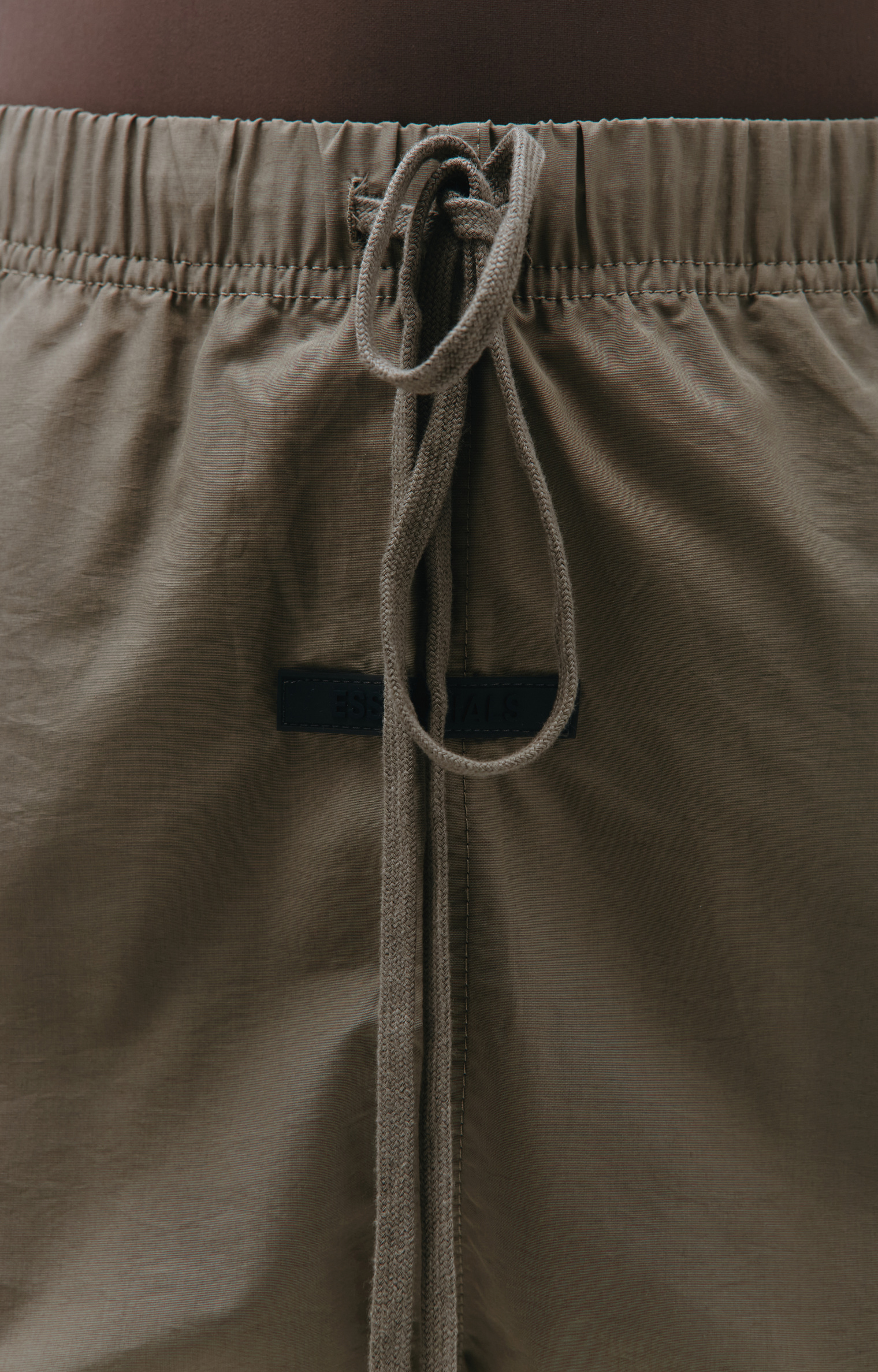 Fear of God Essentials Brown track pant with logo