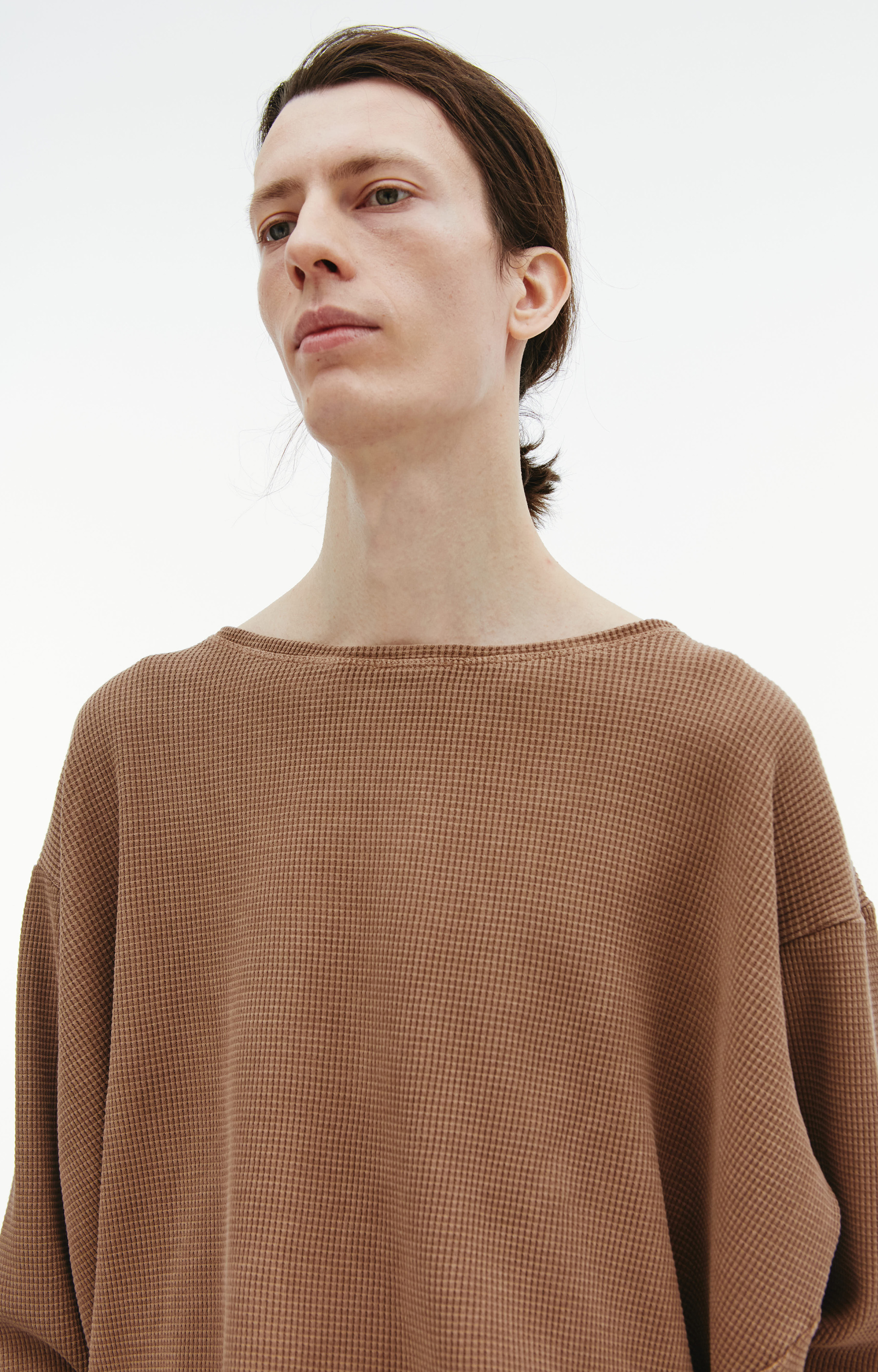 Greg Lauren Waffle round-neck longsleeve