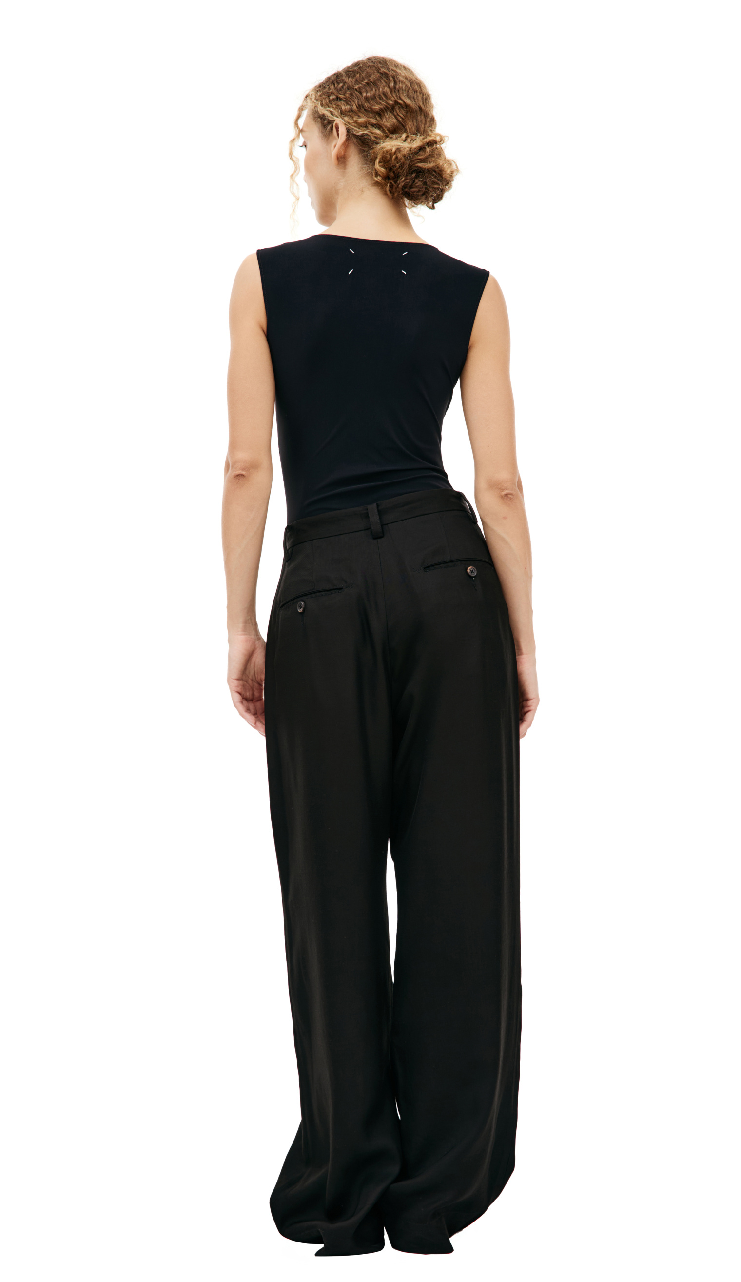 Ziggy Chen Black straight leg trousers