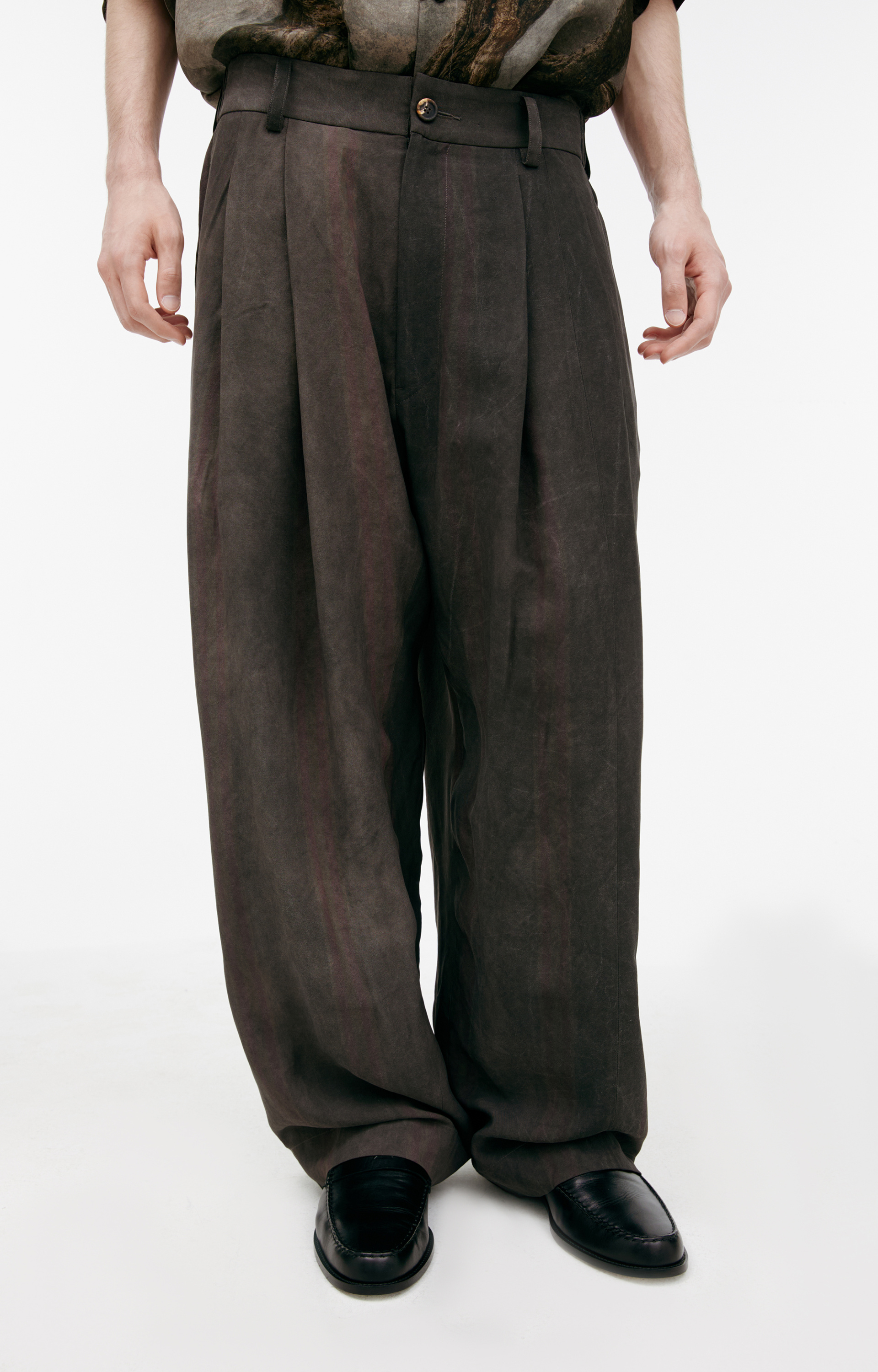 Ziggy Chen Straight striped trousers