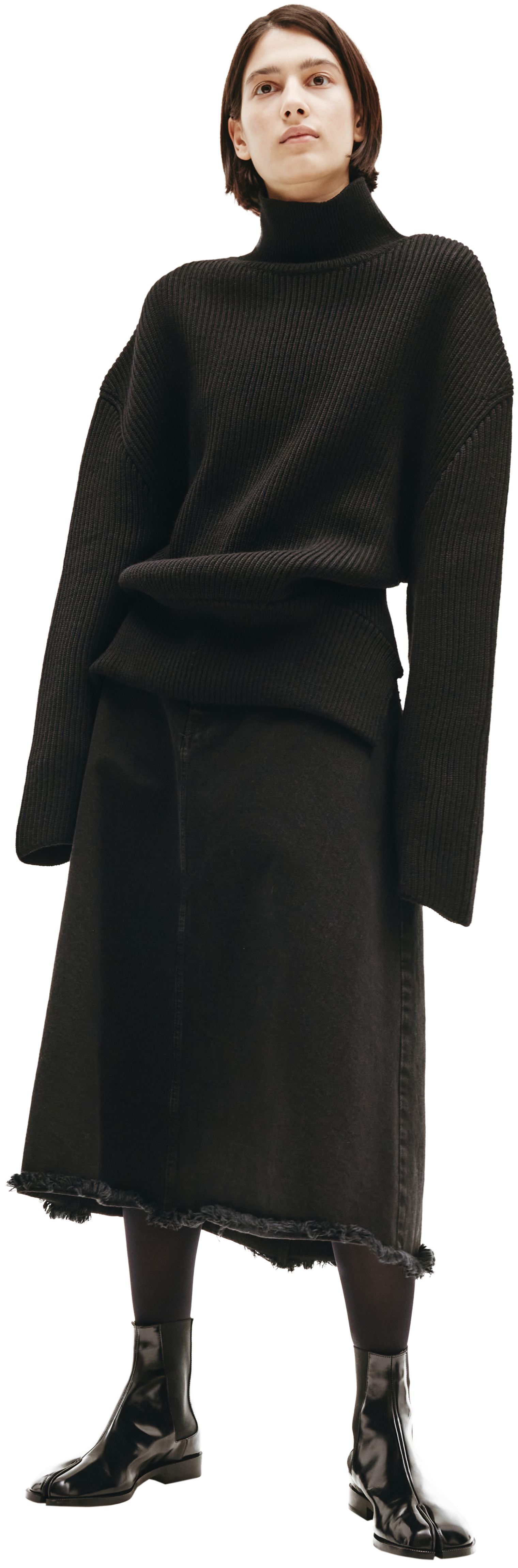 Balenciaga Black Wool Upside Down Sweater