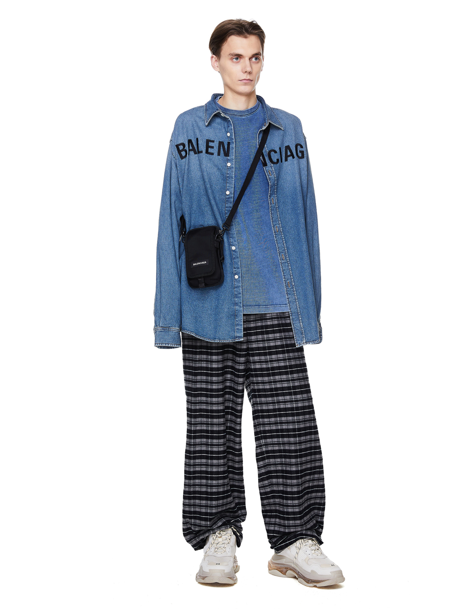 Balenciaga Black Explorer Crossbody Pouch
