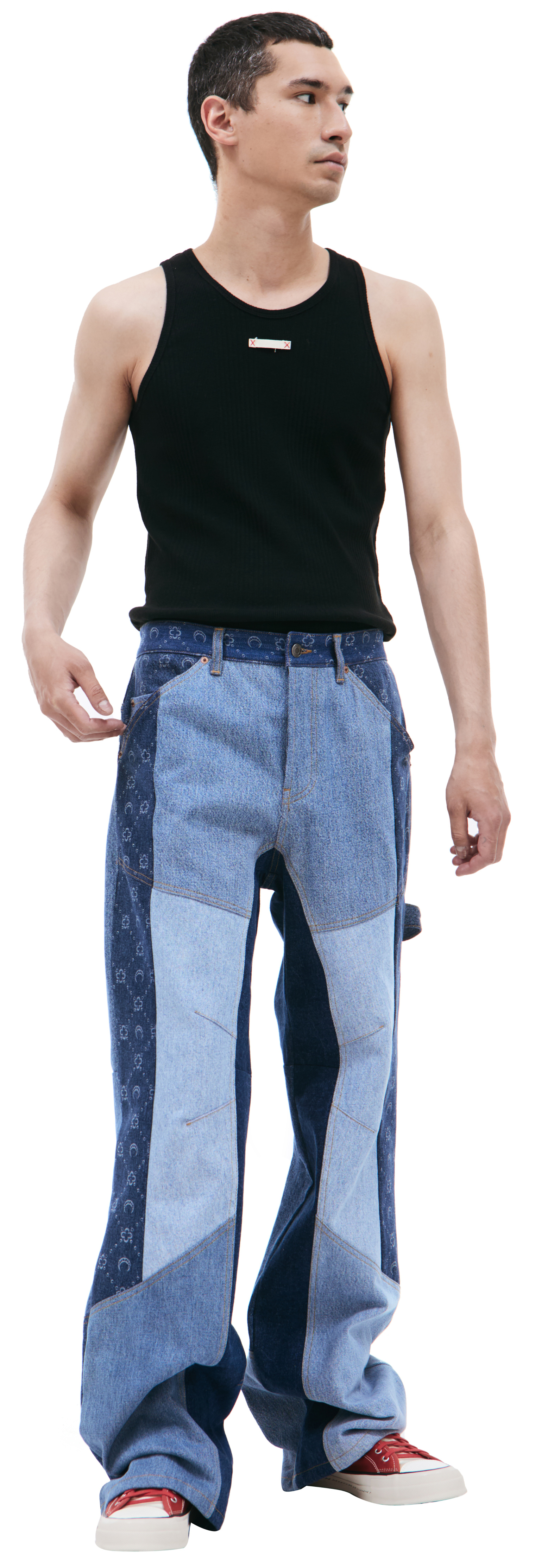 MARINE SERRE Moonogram printed jeans
