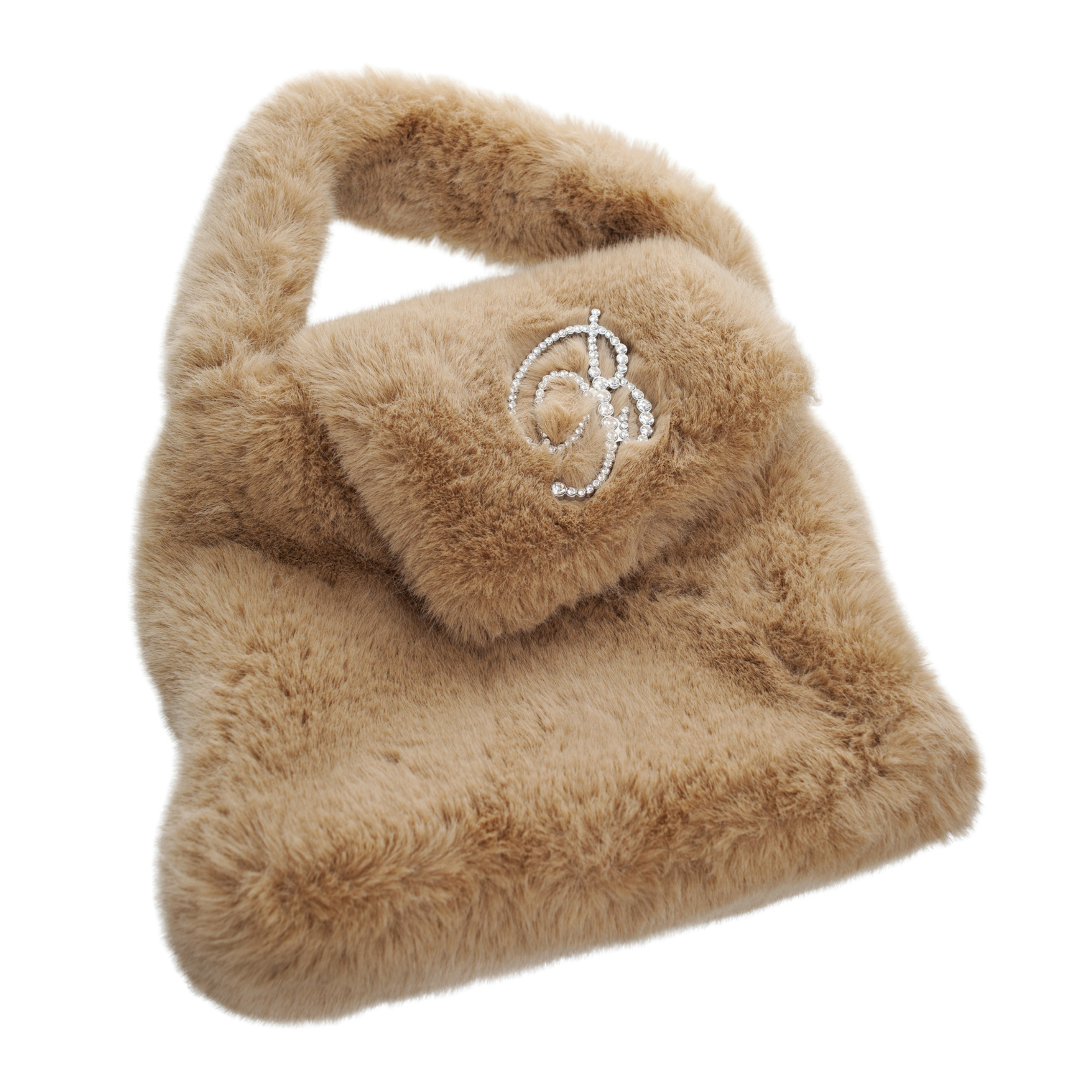 Blumarine Fux-fur top handle bag