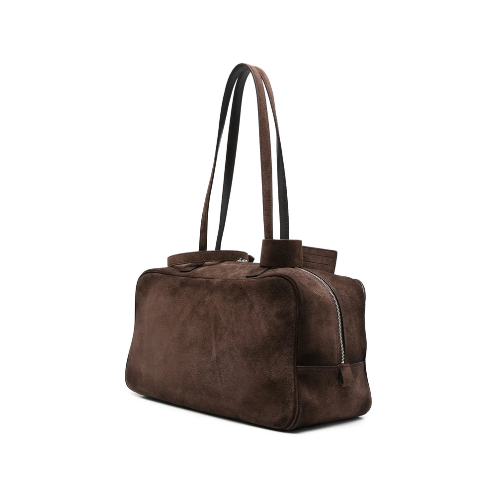Balenciaga SUEDE CARRIE BOWLING BAG