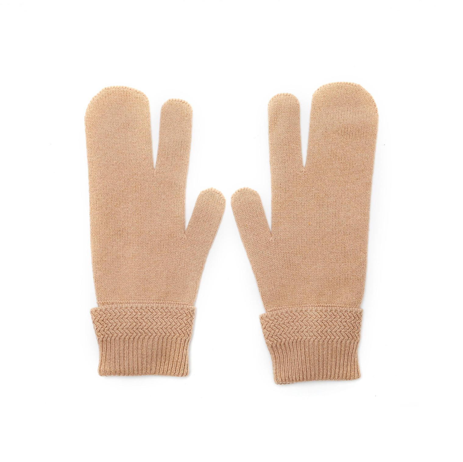Maison Margiela Beige Wool & Cashmere Gloves