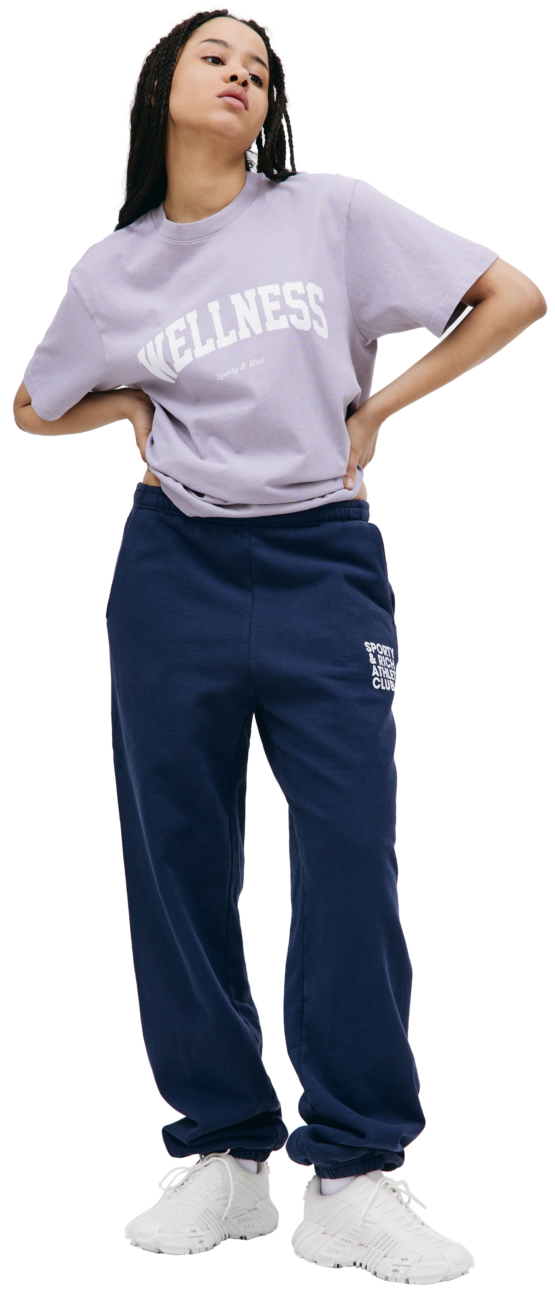 SPORTY & RICH Navy blue Exercise Often sweatpants