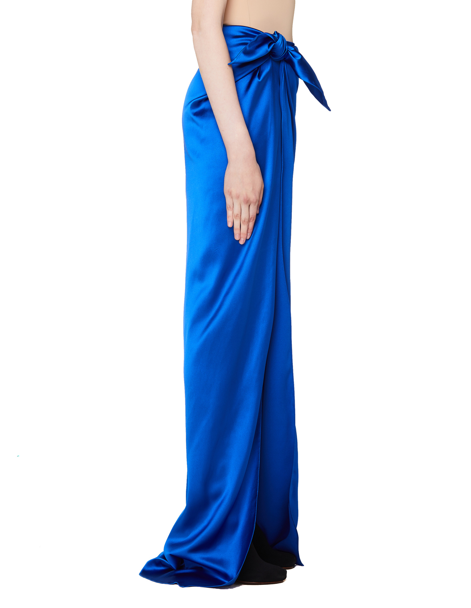 Balenciaga Blue Satin Wrap Skirt