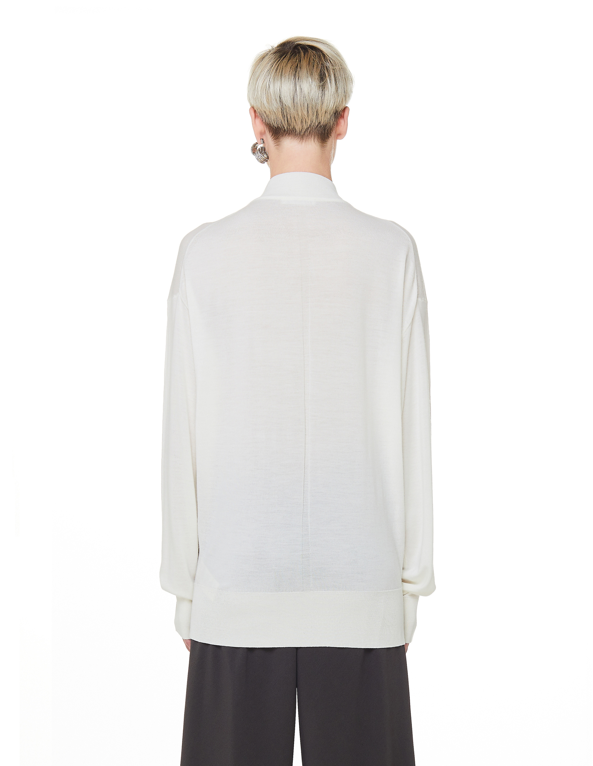 The Row White Wool & Cashmere Taryn Sweater