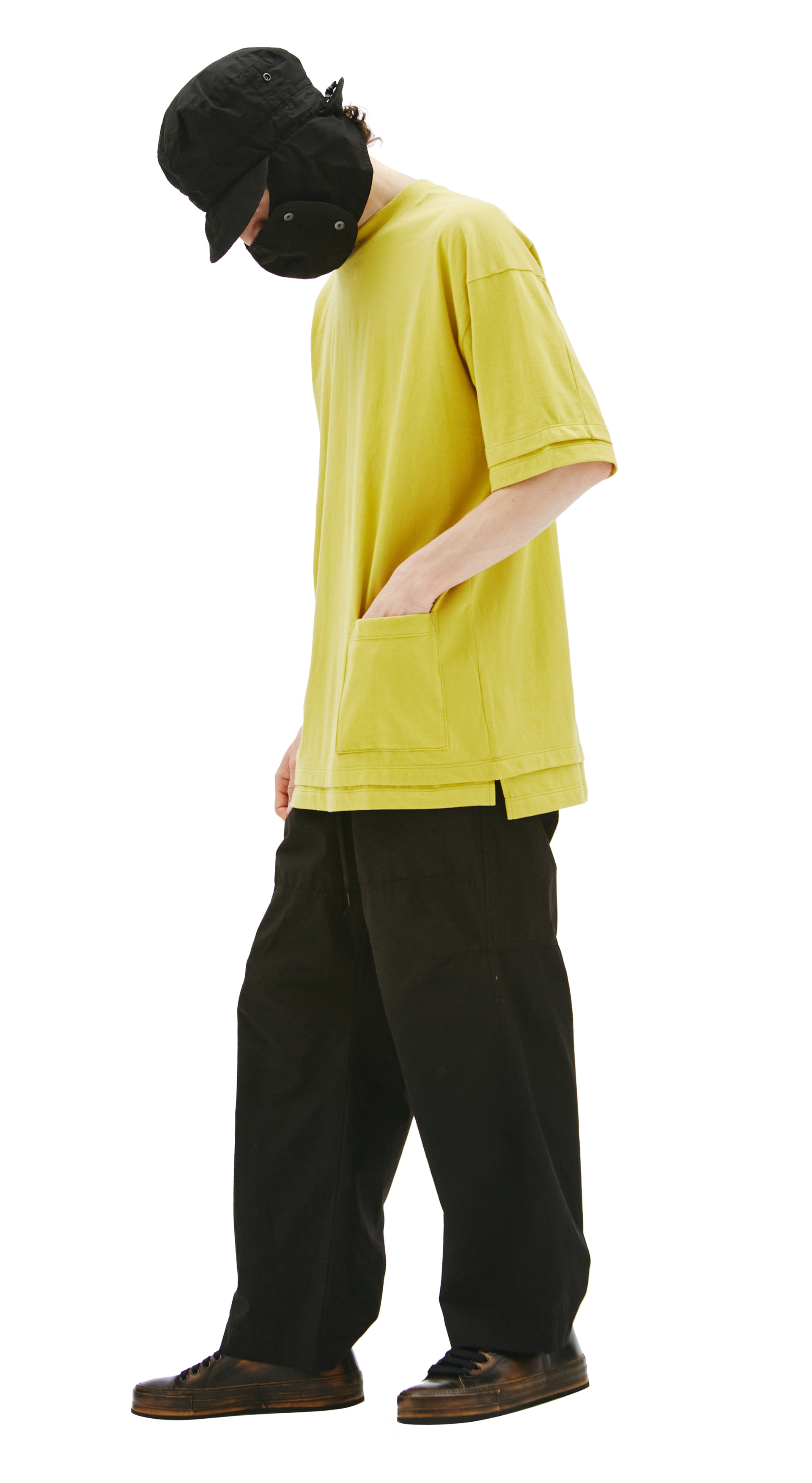 The Viridi-Anne Black Cotton mask cap