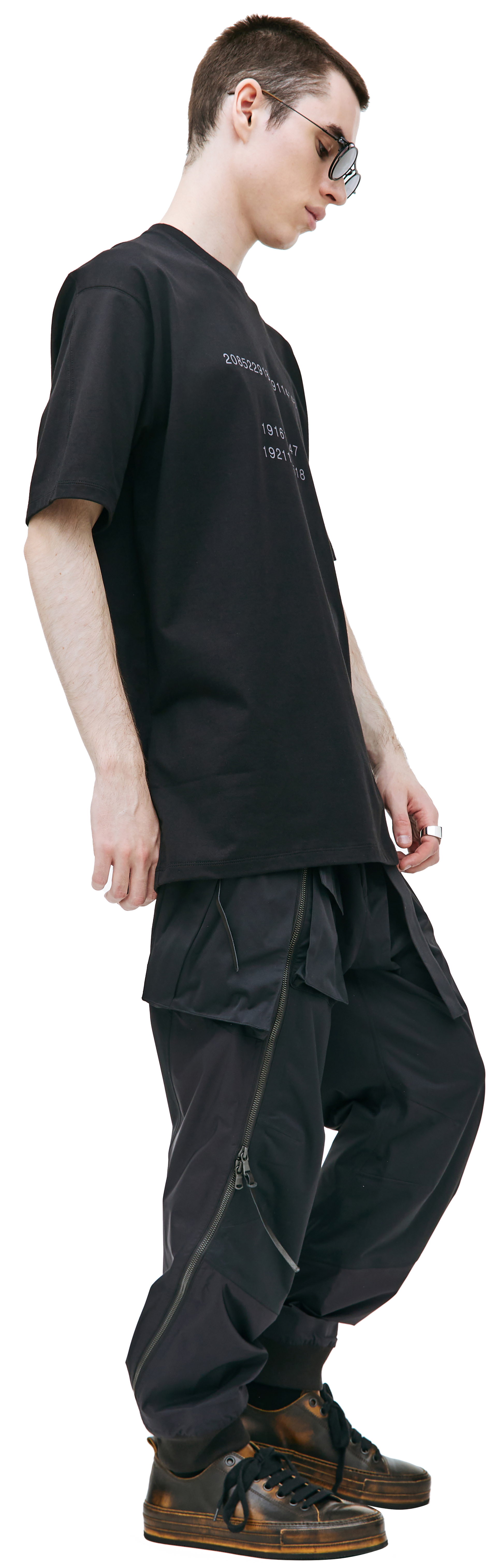 The Viridi-Anne Black printed t-shirt