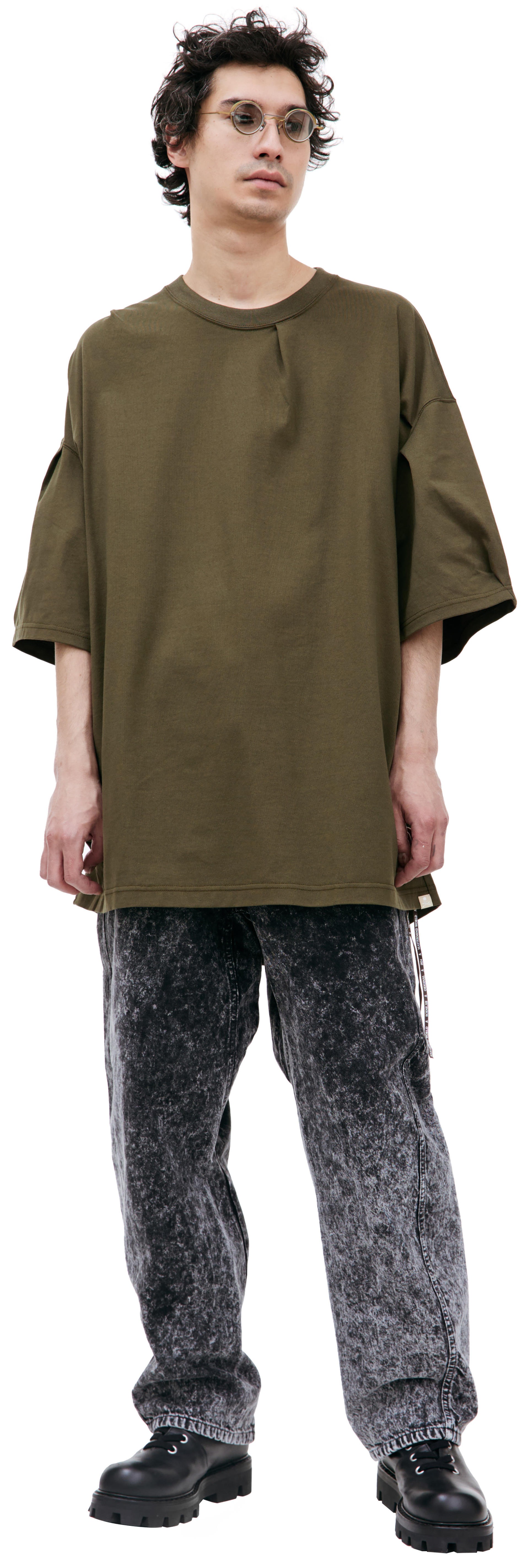 Mastermind WORLD Khaki logo printed t-shirt