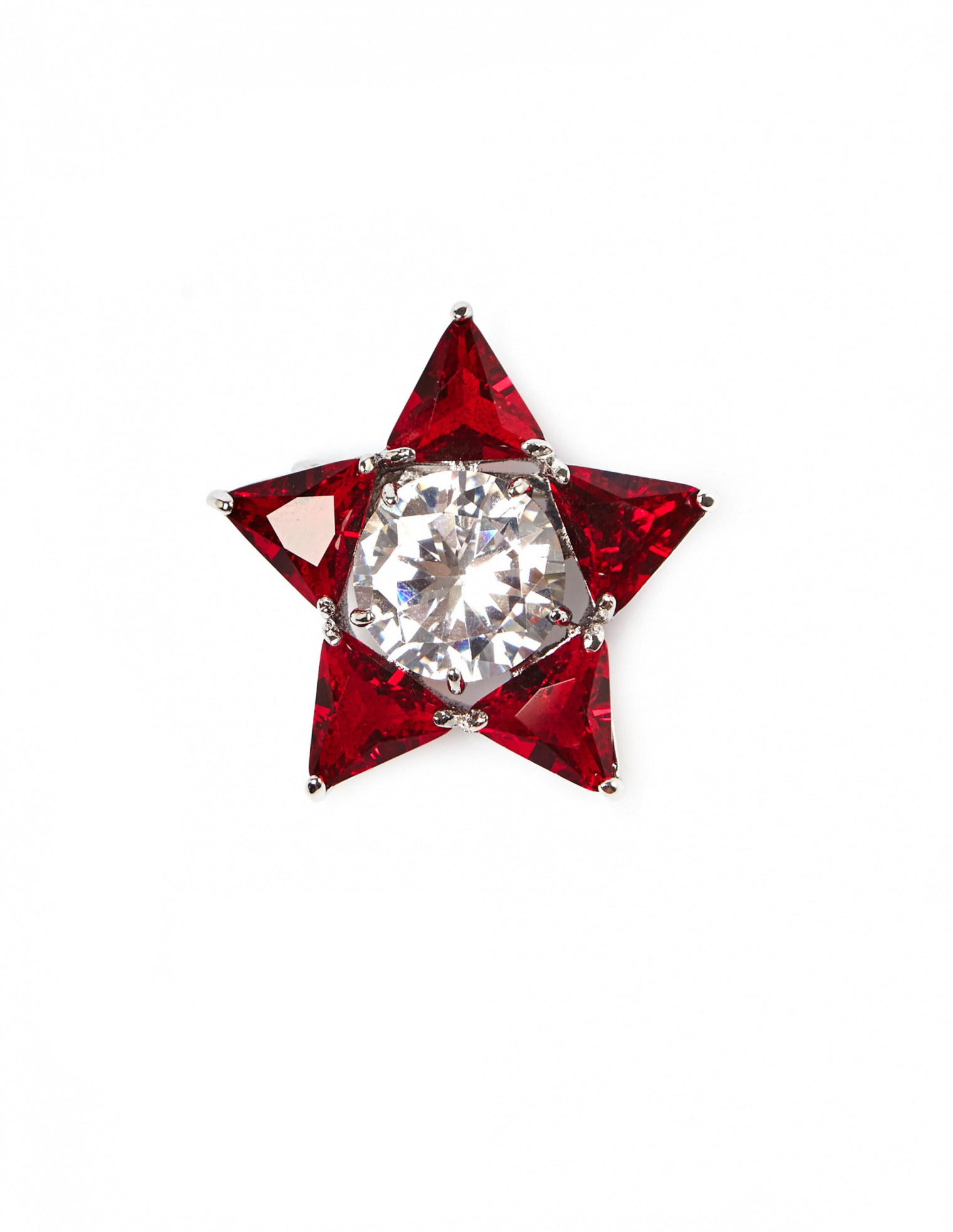 Olga Soldatova Брошь-звезда с красными кристаллами