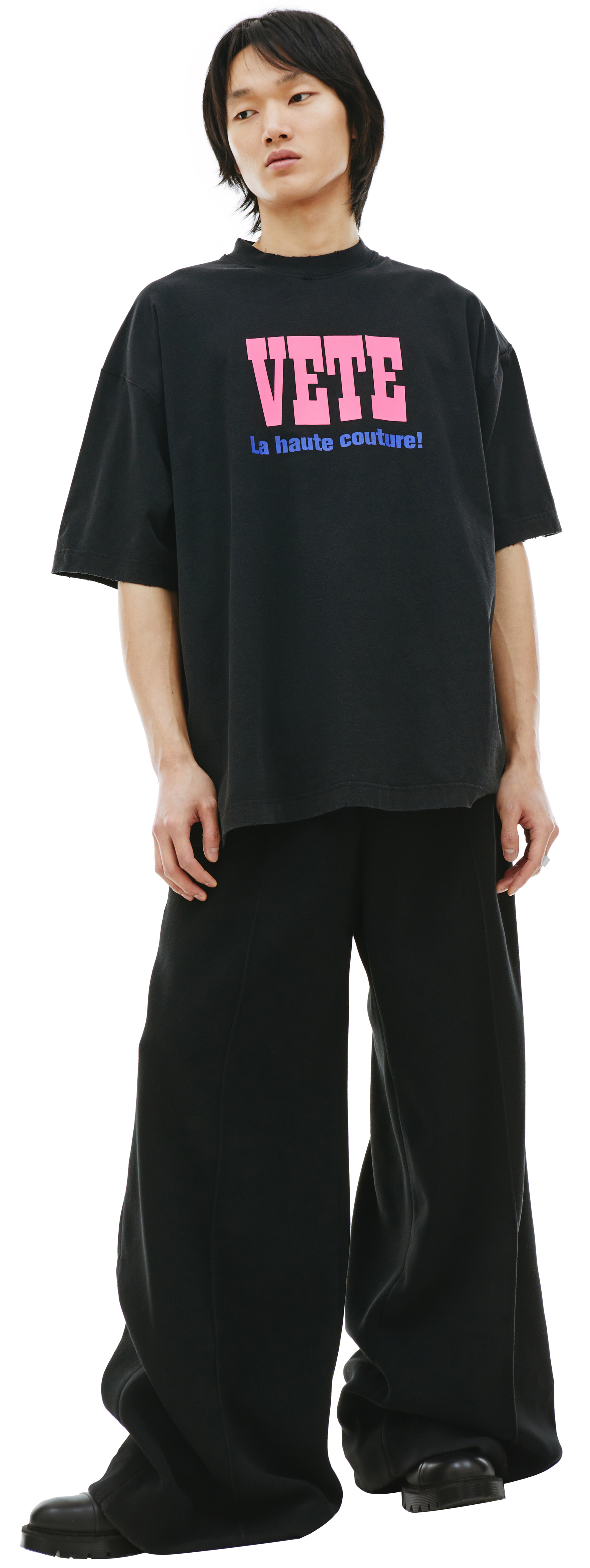 VETEMENTS Black \'La Haute Couture\' T-Shirt