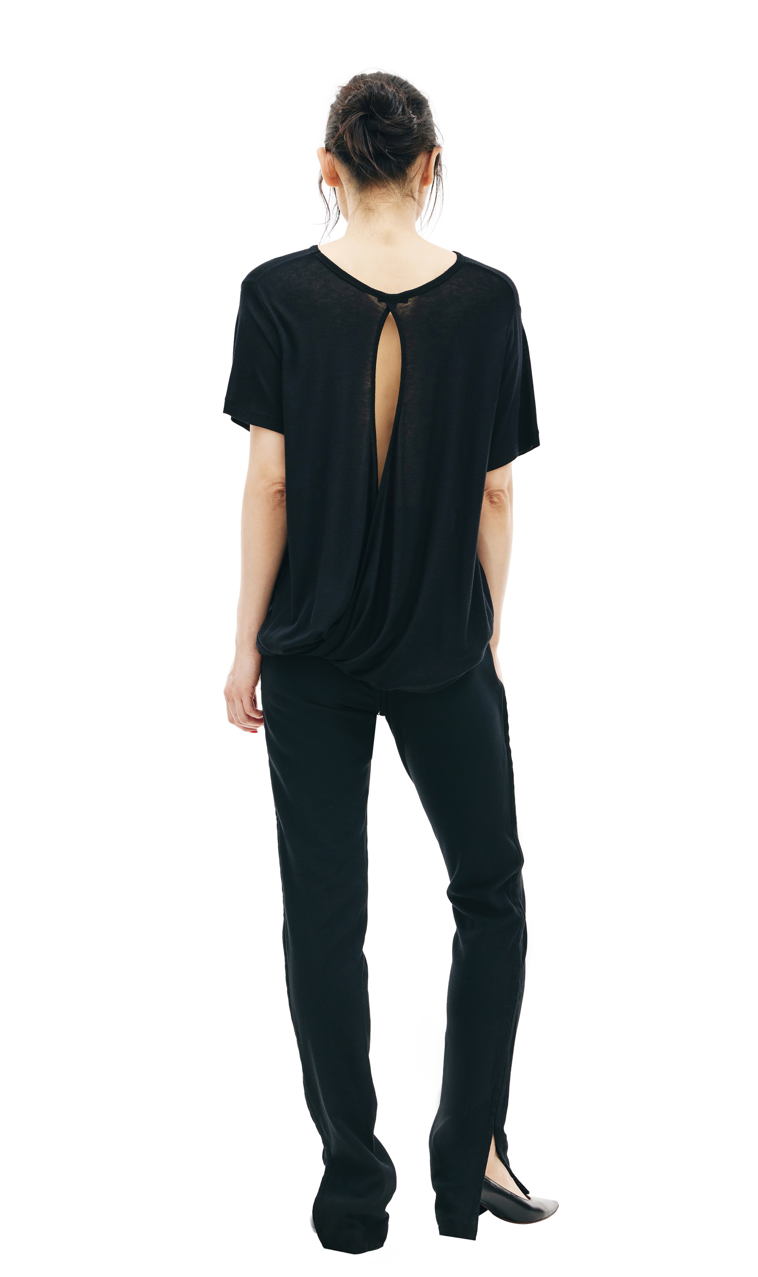 Ann Demeulemeester Black Draped Top