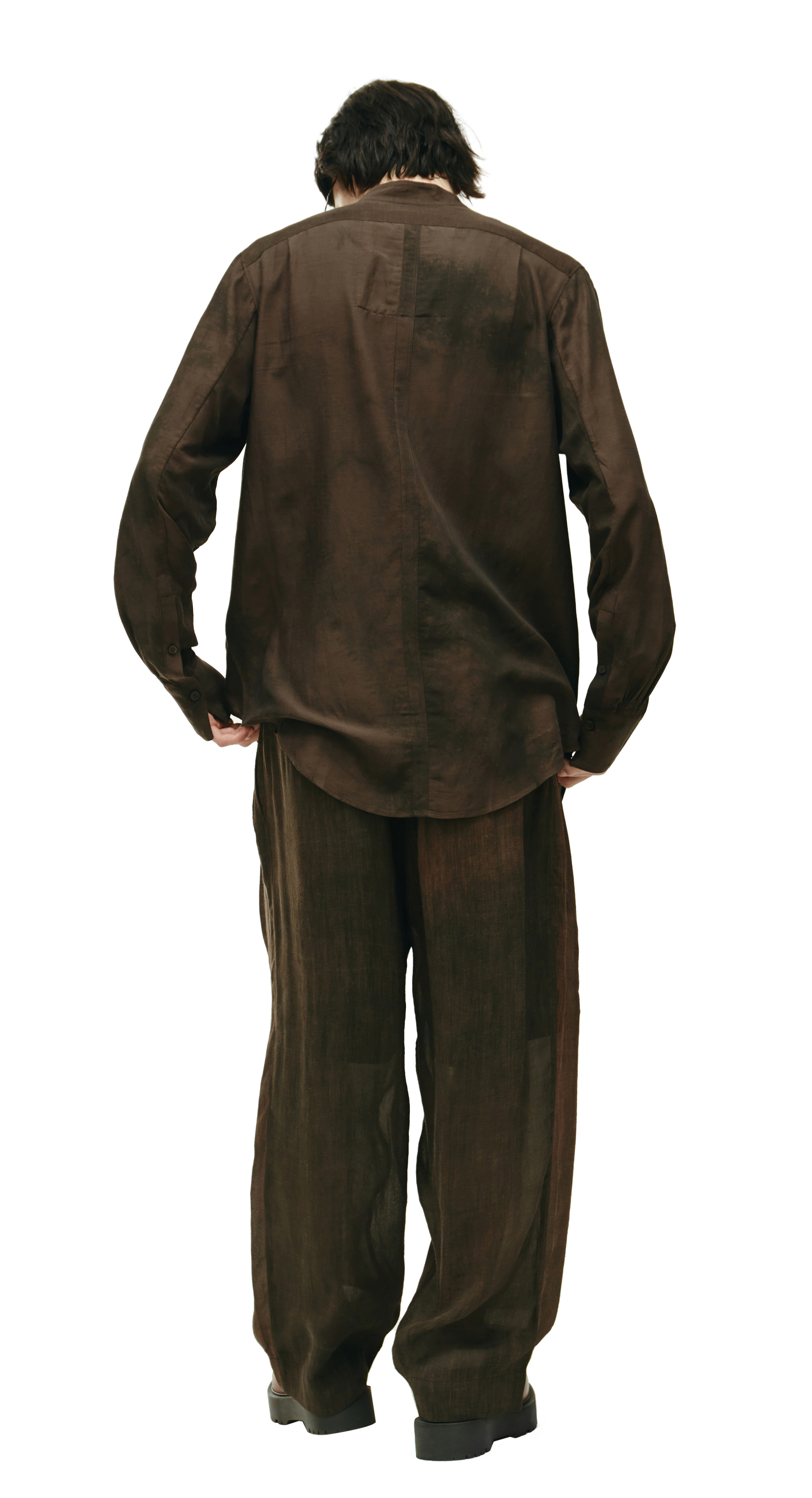 Ziggy Chen Asymmetric long-sleeve shirt