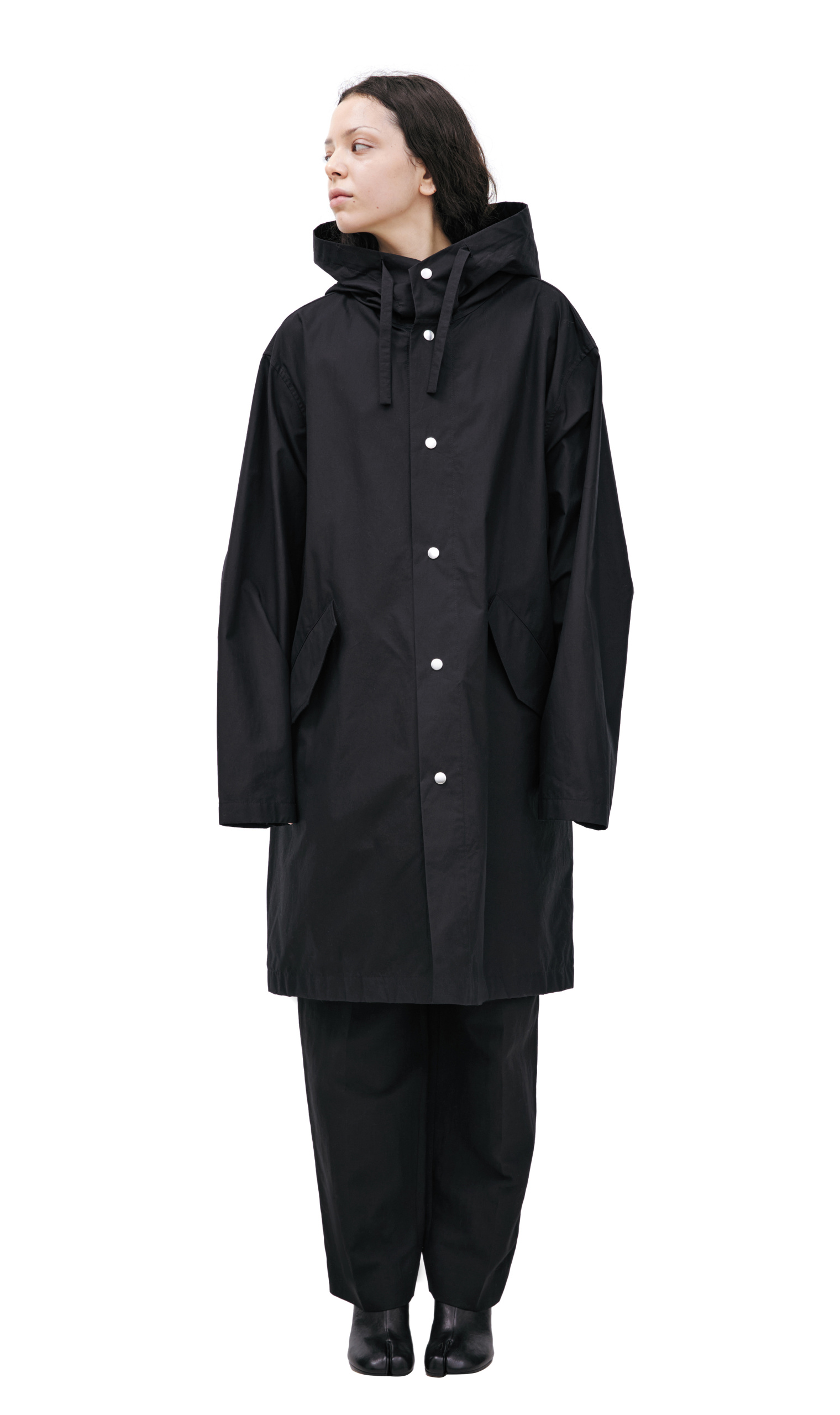 Buy Jil Sander women black logo parka for $1,100 online on SV77