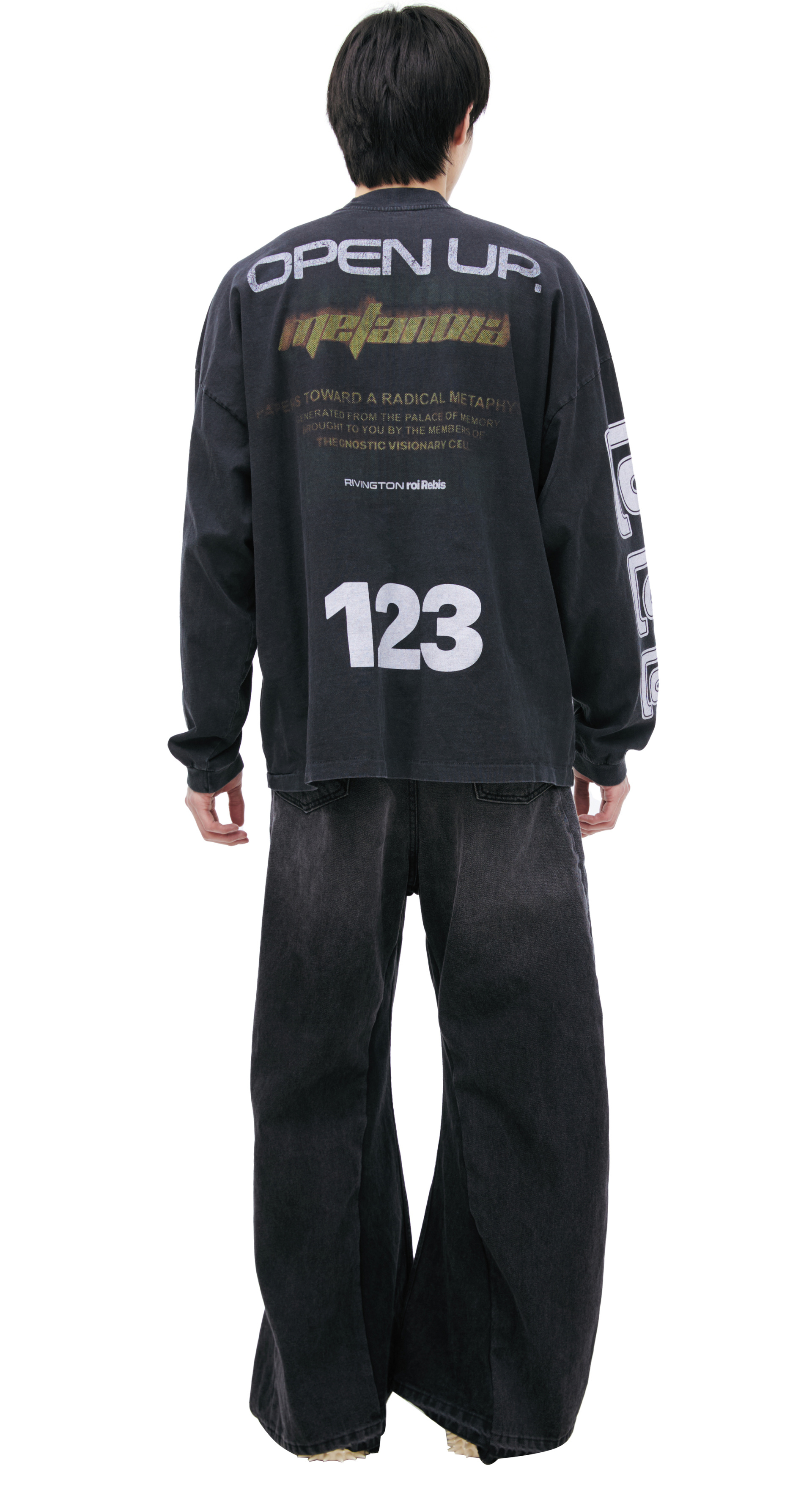 RRR123 Printed cotton long-sleeve shirt