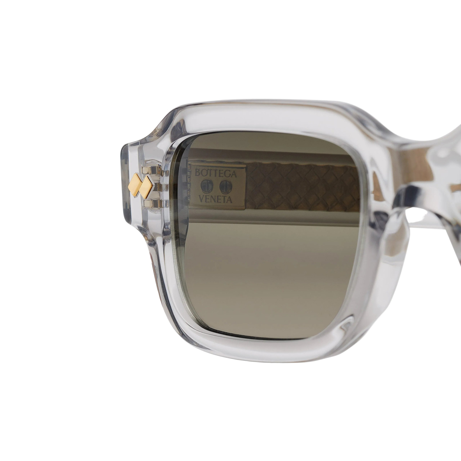 Bottega Veneta Intrecciato Rectangular Sunglasses