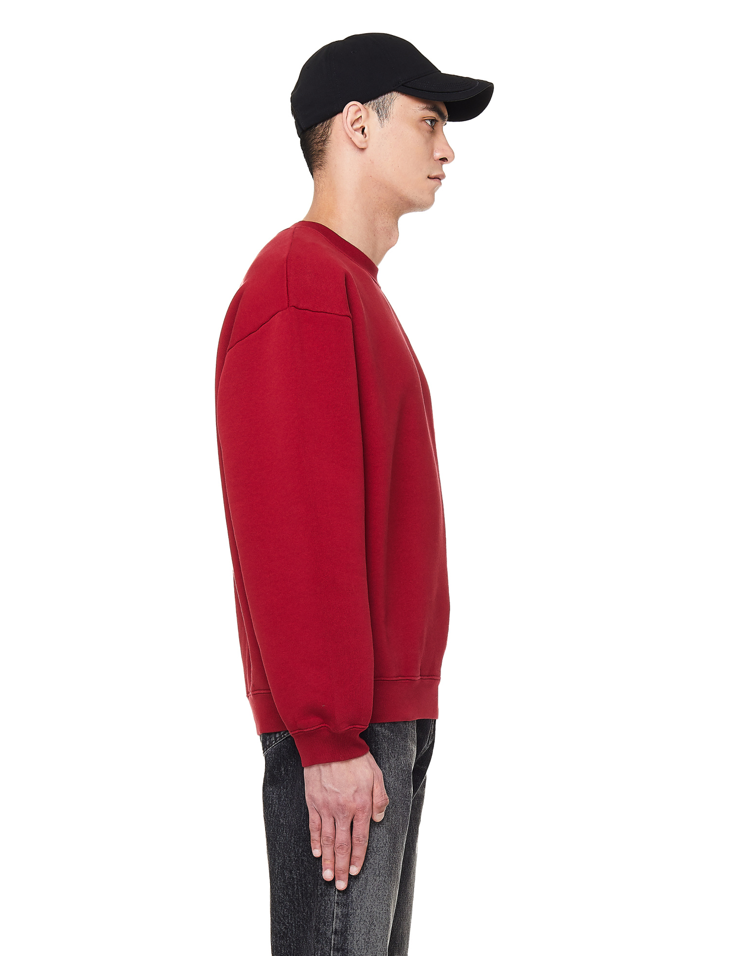 Balenciaga Бордовый свитшот из хлопка