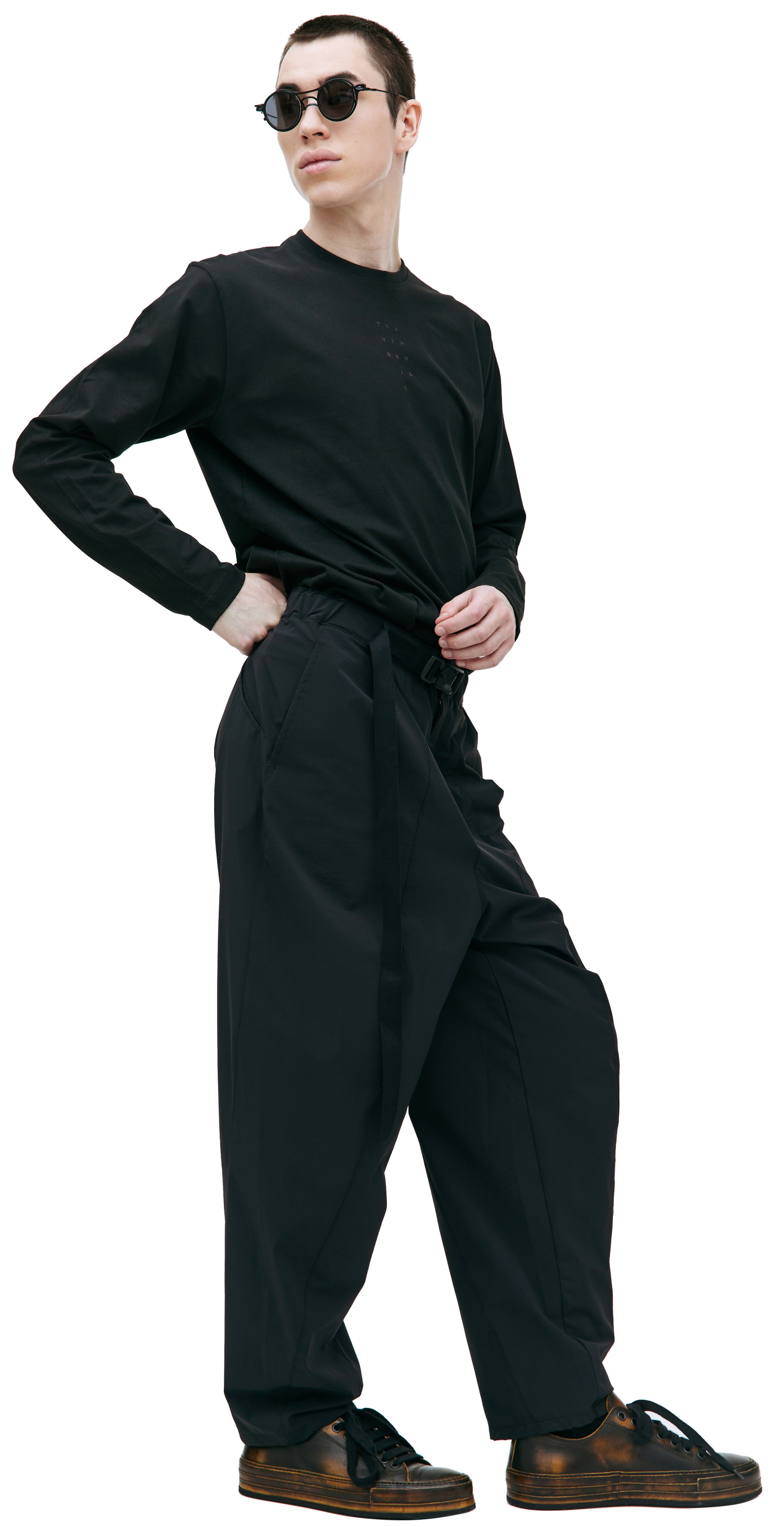 The Viridi-Anne Water-repellent stretch wide trousers