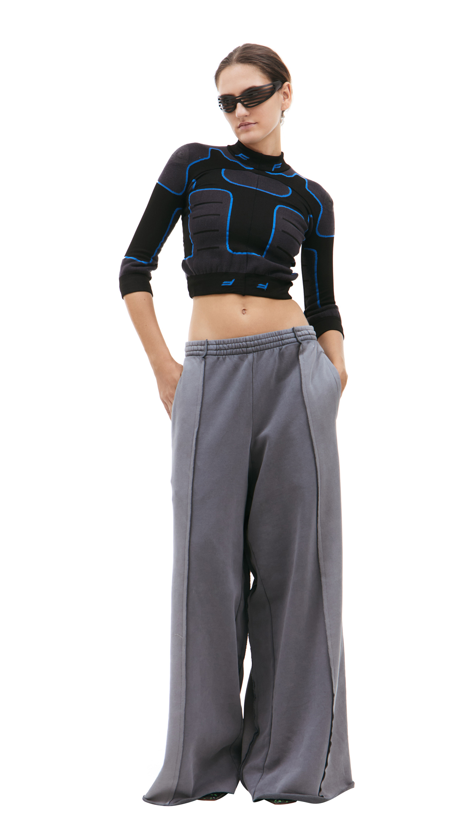 PROTOTYPES Wide leg cotton sweatpants