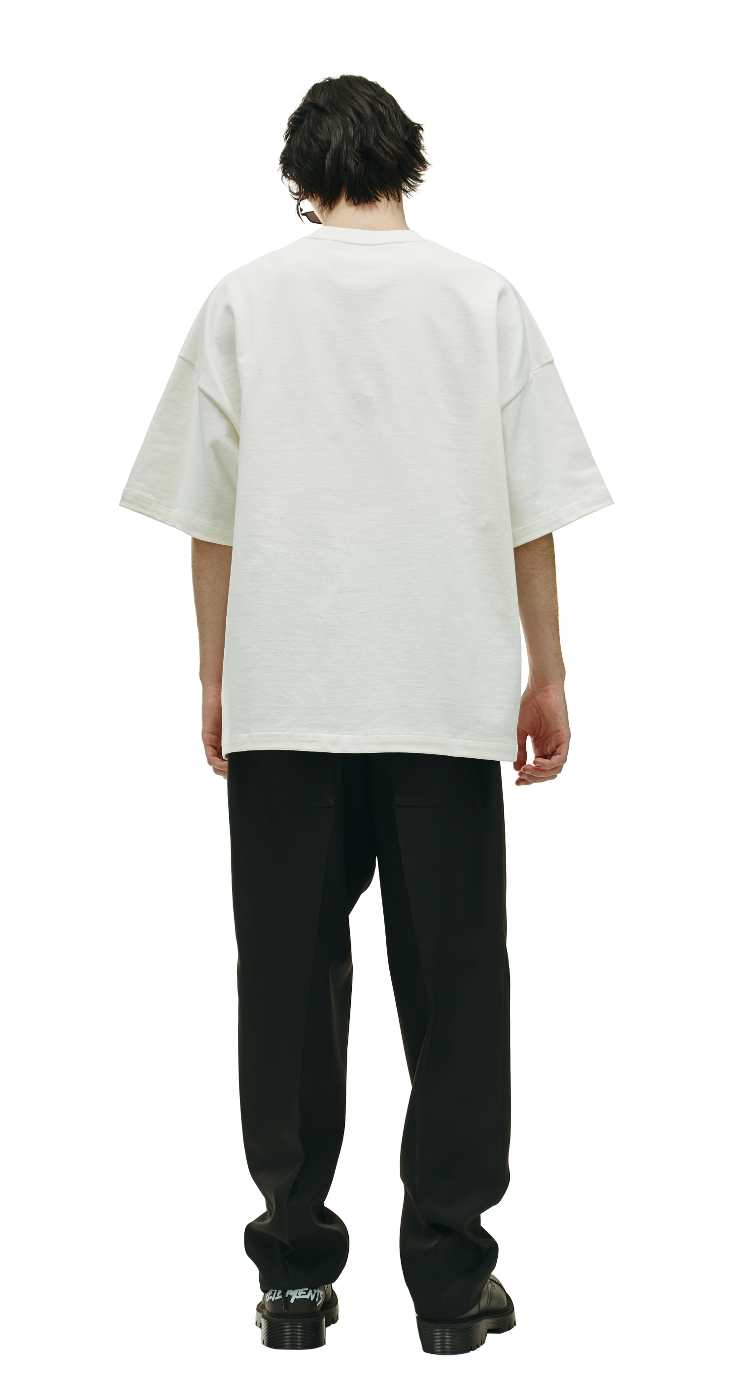 Jil Sander Оверсайз футболка с вышивкой Близнецы