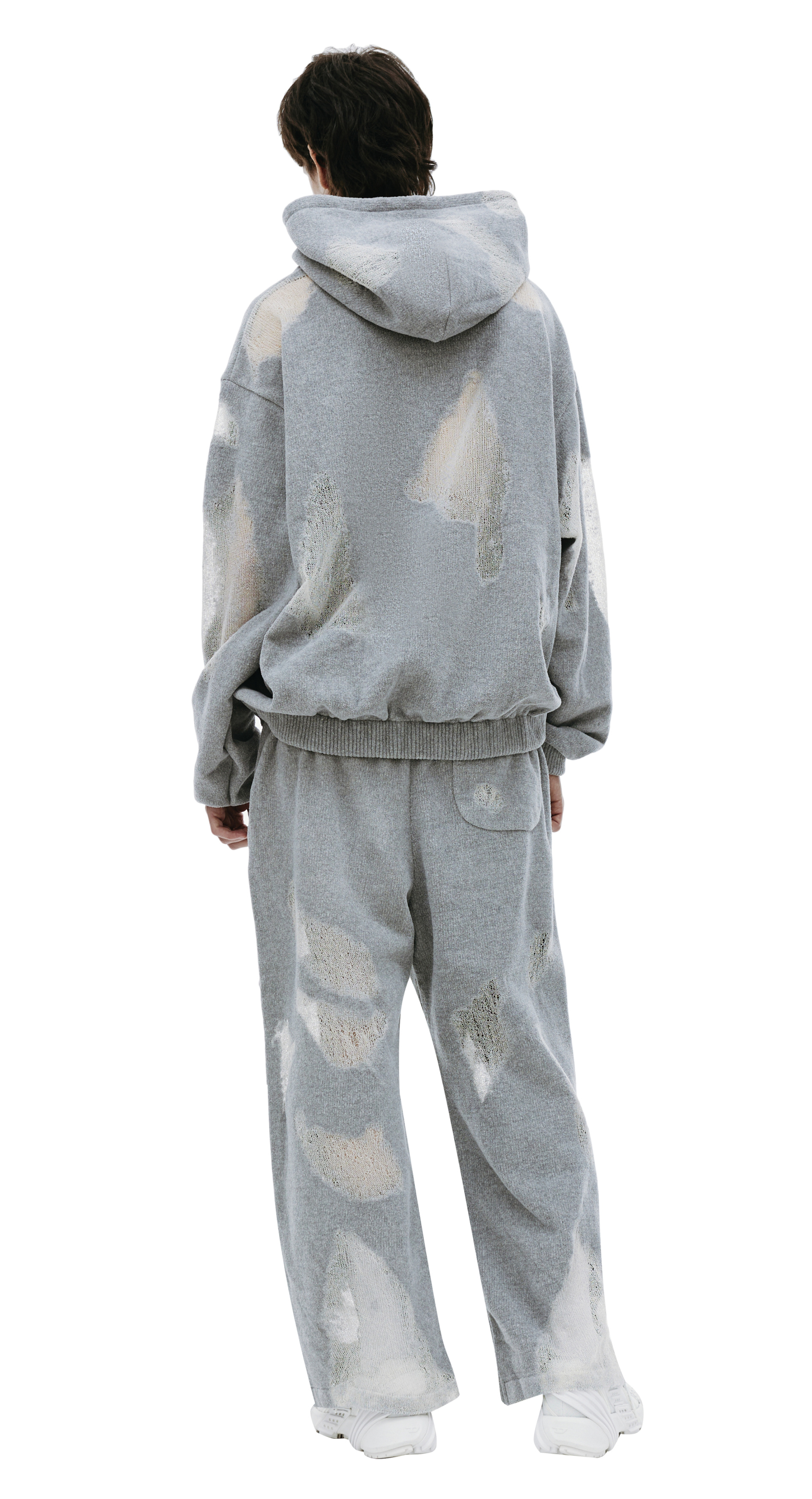 Doublet Ripped off knit hoodie