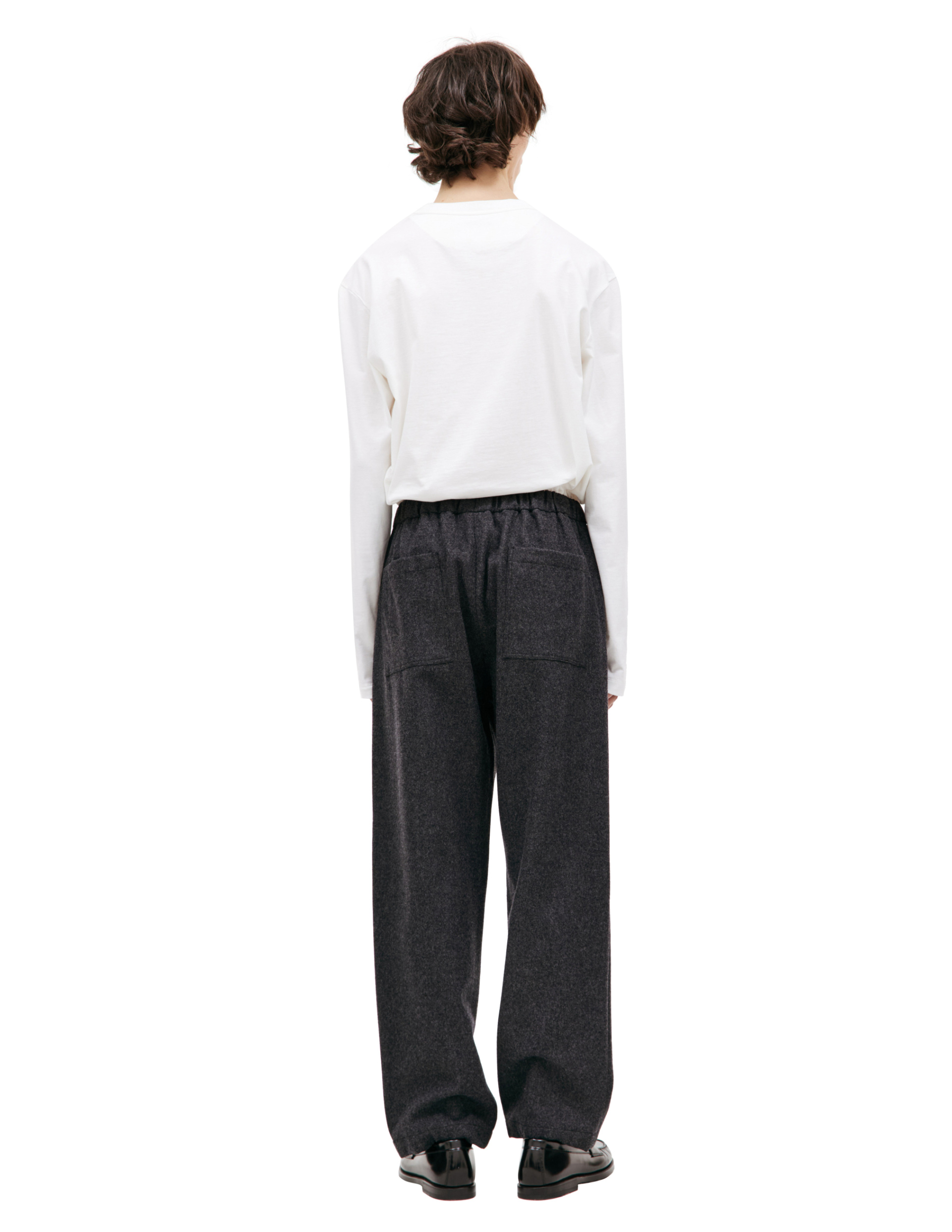 Jil Sander Wool elasticized waistband trousers
