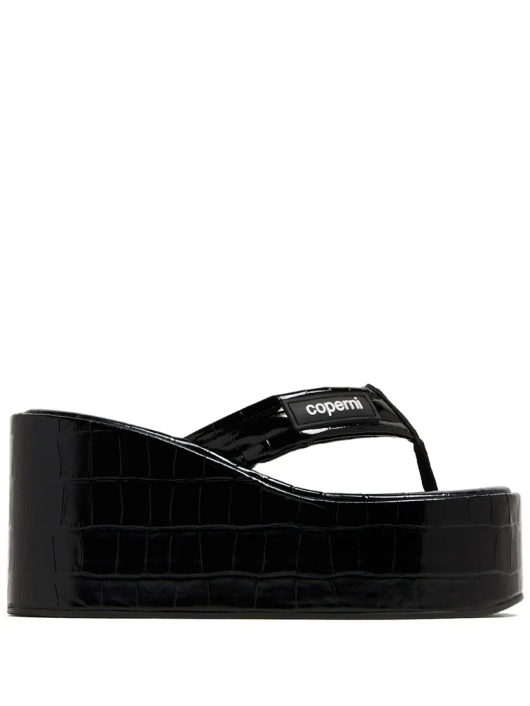 Coperni Croco Branded Wedge Sandal