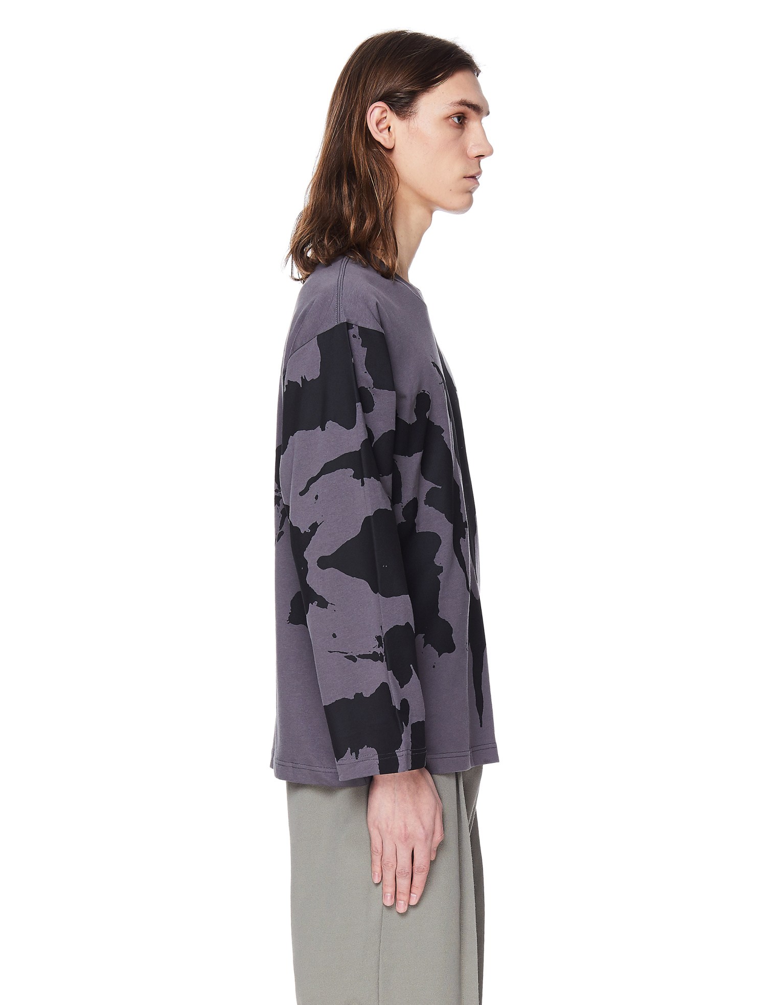 Youths in Balaclava Grey Cotton Printed L/S T-Shirt
