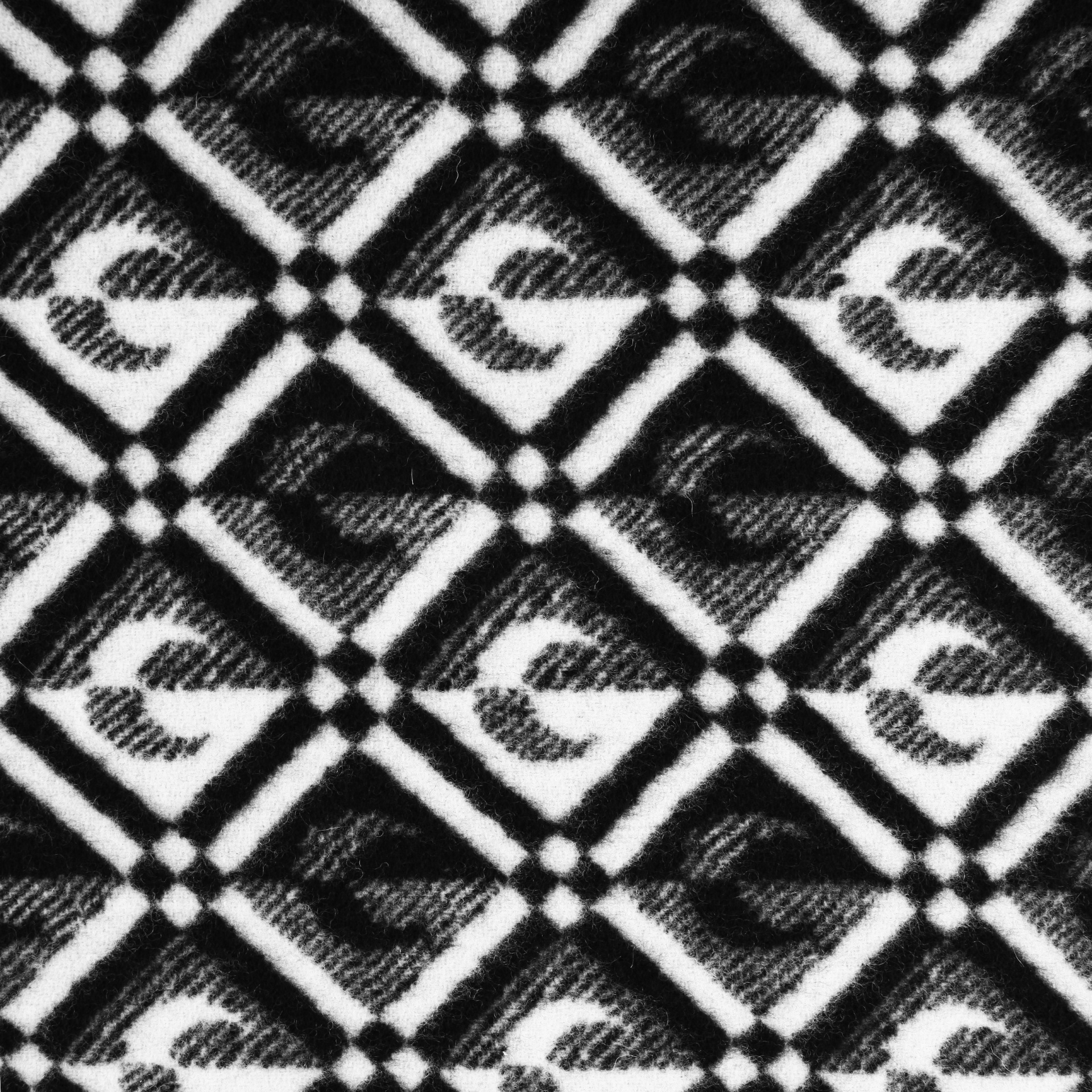 MARINE SERRE Wool scarf with logo graphic